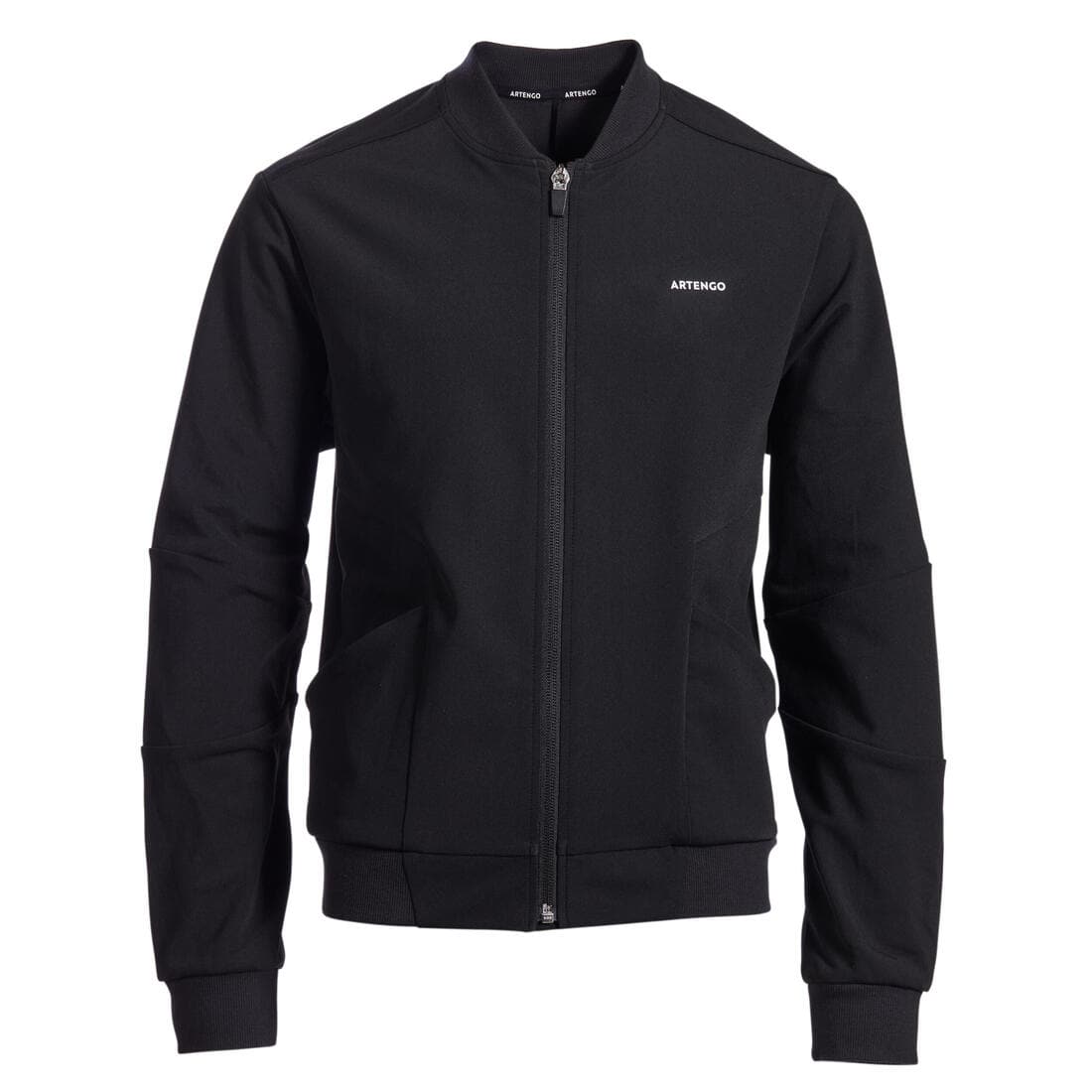 Veste de tennis garcon - TJK500 noir