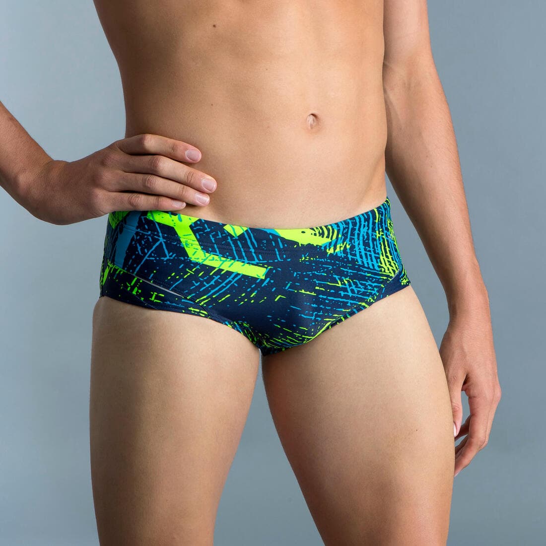 Maillot de bain natation homme bandeau  900 koli vert