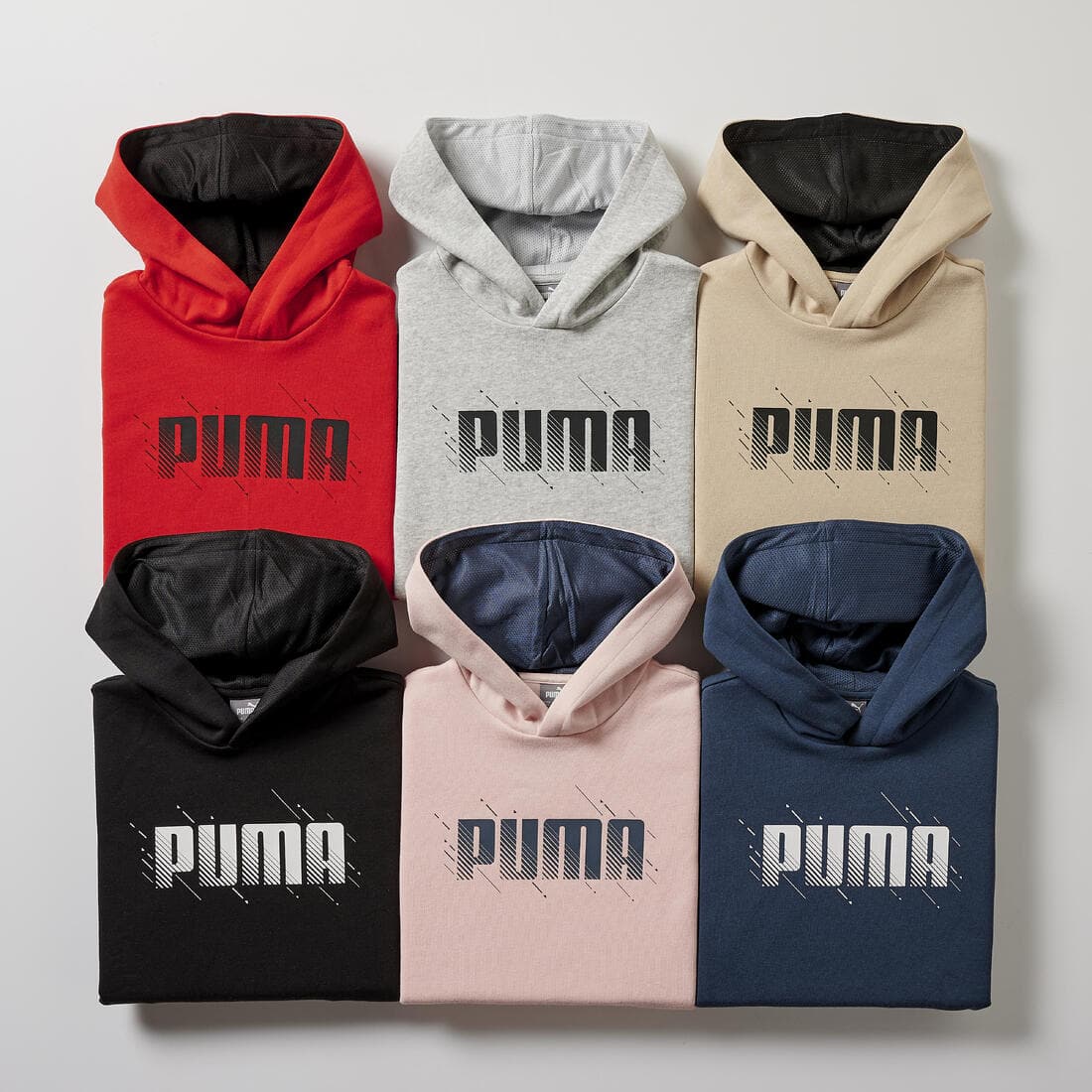 SWEAT À CAPUCHE ENFANT - ROUGE AVEC IMPRIMÉ PUMA