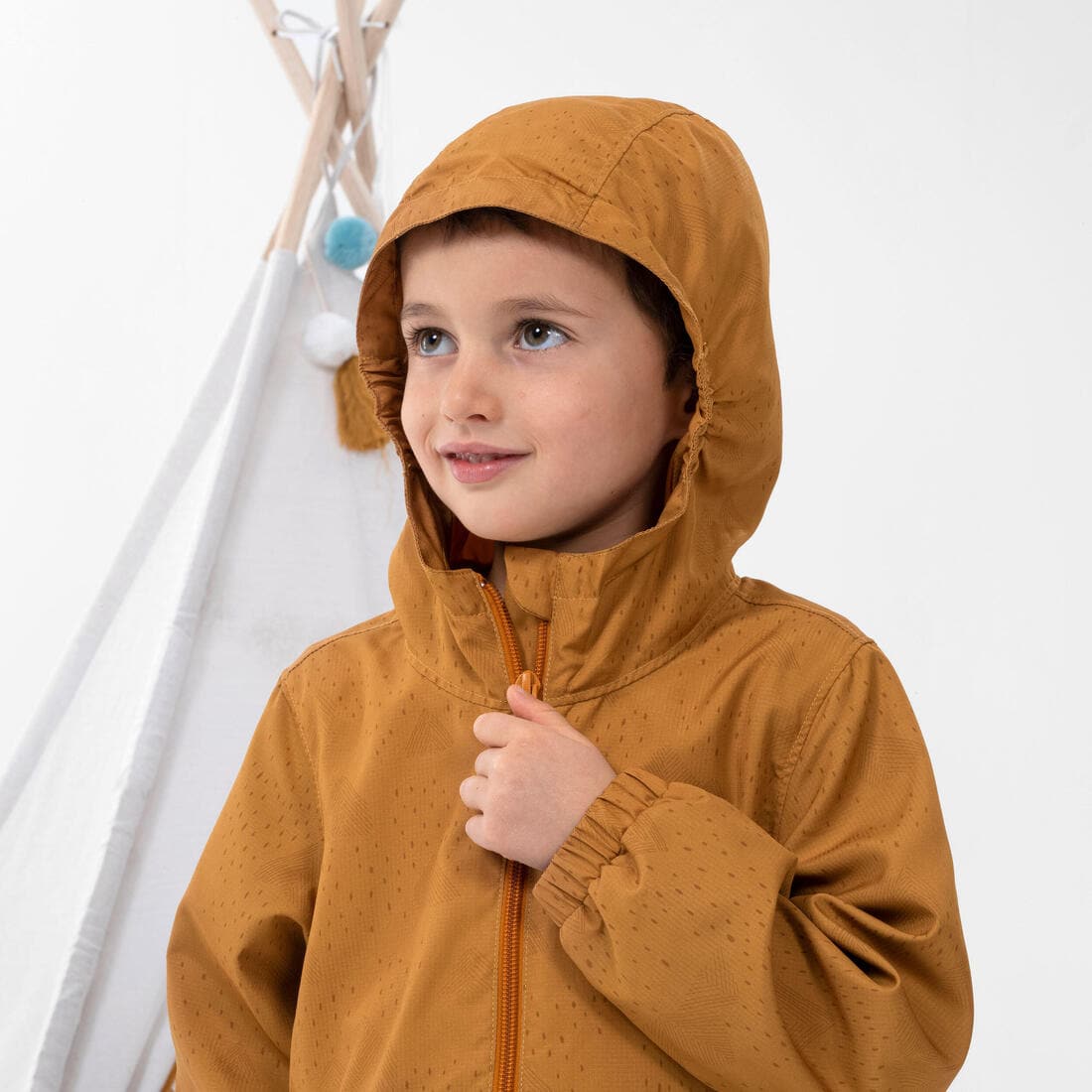 Veste imperméable de randonnée enfant - MH500 KID - 2-6 ANS