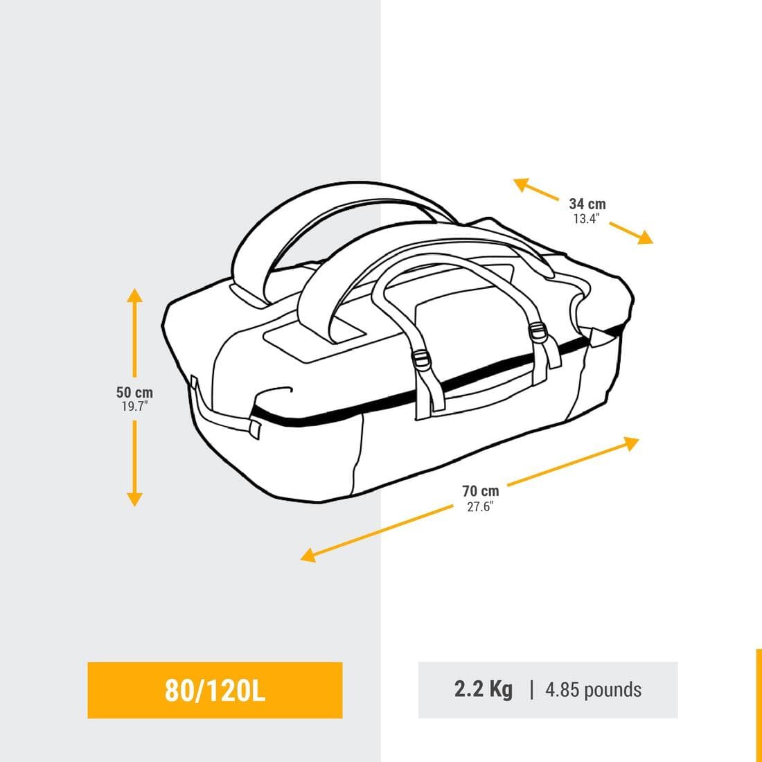 Sac de transport de trekking imperméable - 80 L à 120 L - DUFFEL 900 EXTEND WP