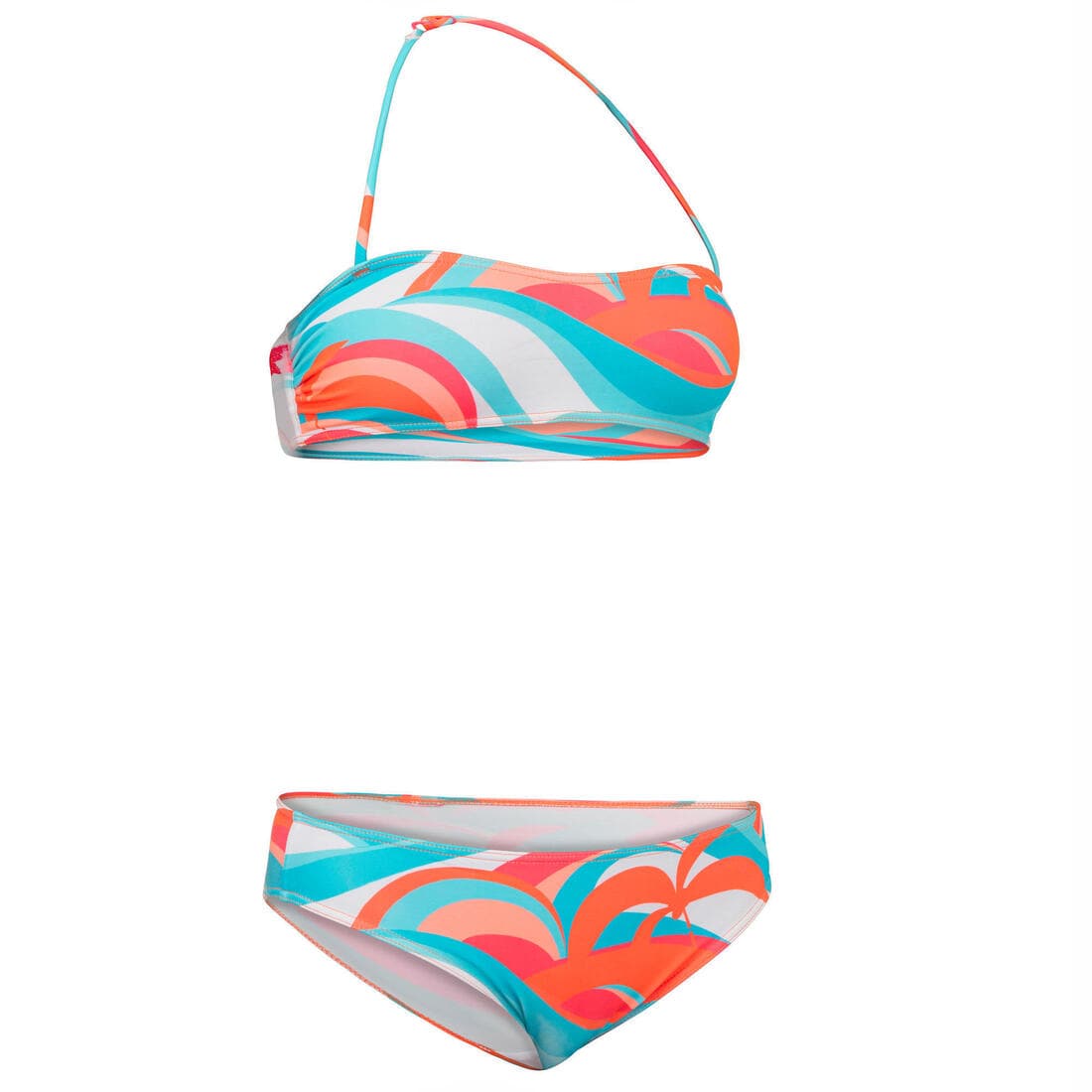 maillot de bain 2 pièces TURQUOISE LILOO 100