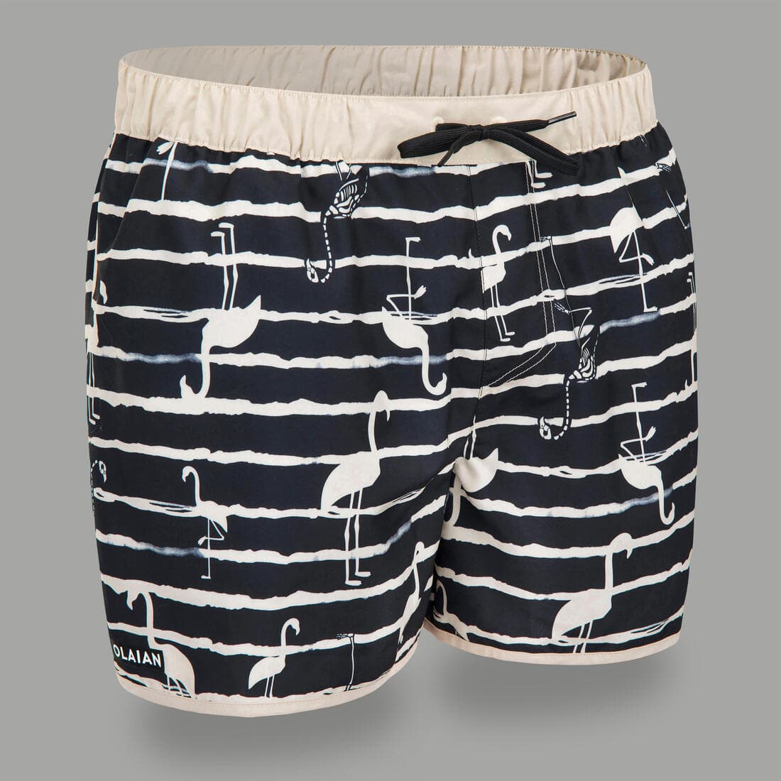 Surf boardshort court 100 SUNSTRIPE GREEN