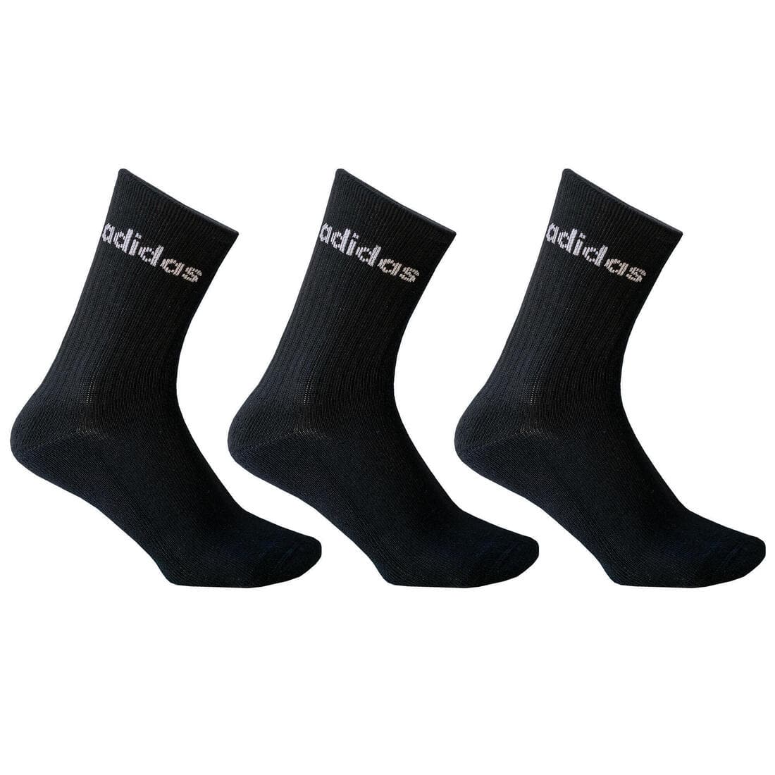 CHAUSSETTES DE SPORT HAUTES ADIDAS NOIR LOT DE 3