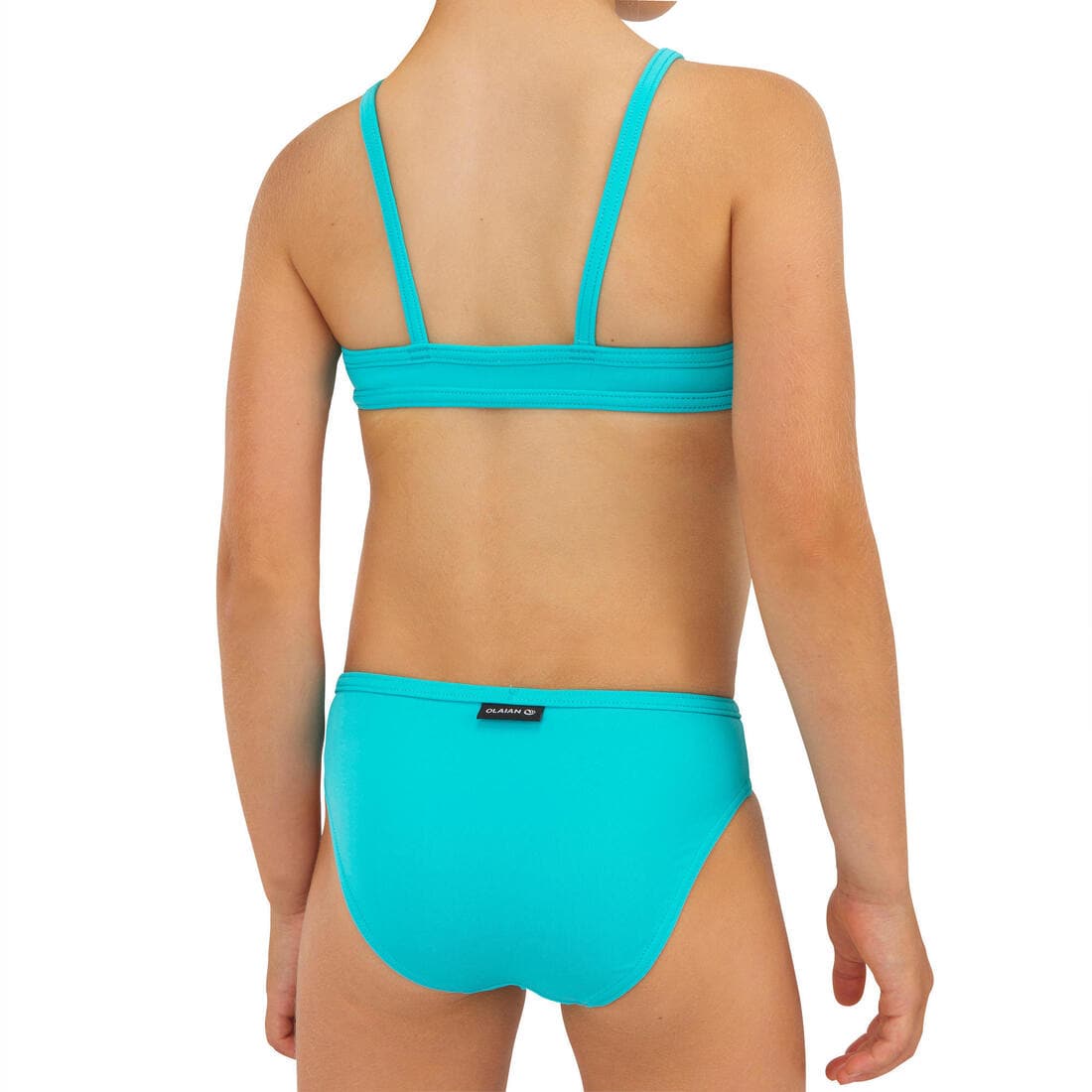 maillot de bain 2 pièces SURF FILLE BRASSIERE TURQUOISE BALI 100