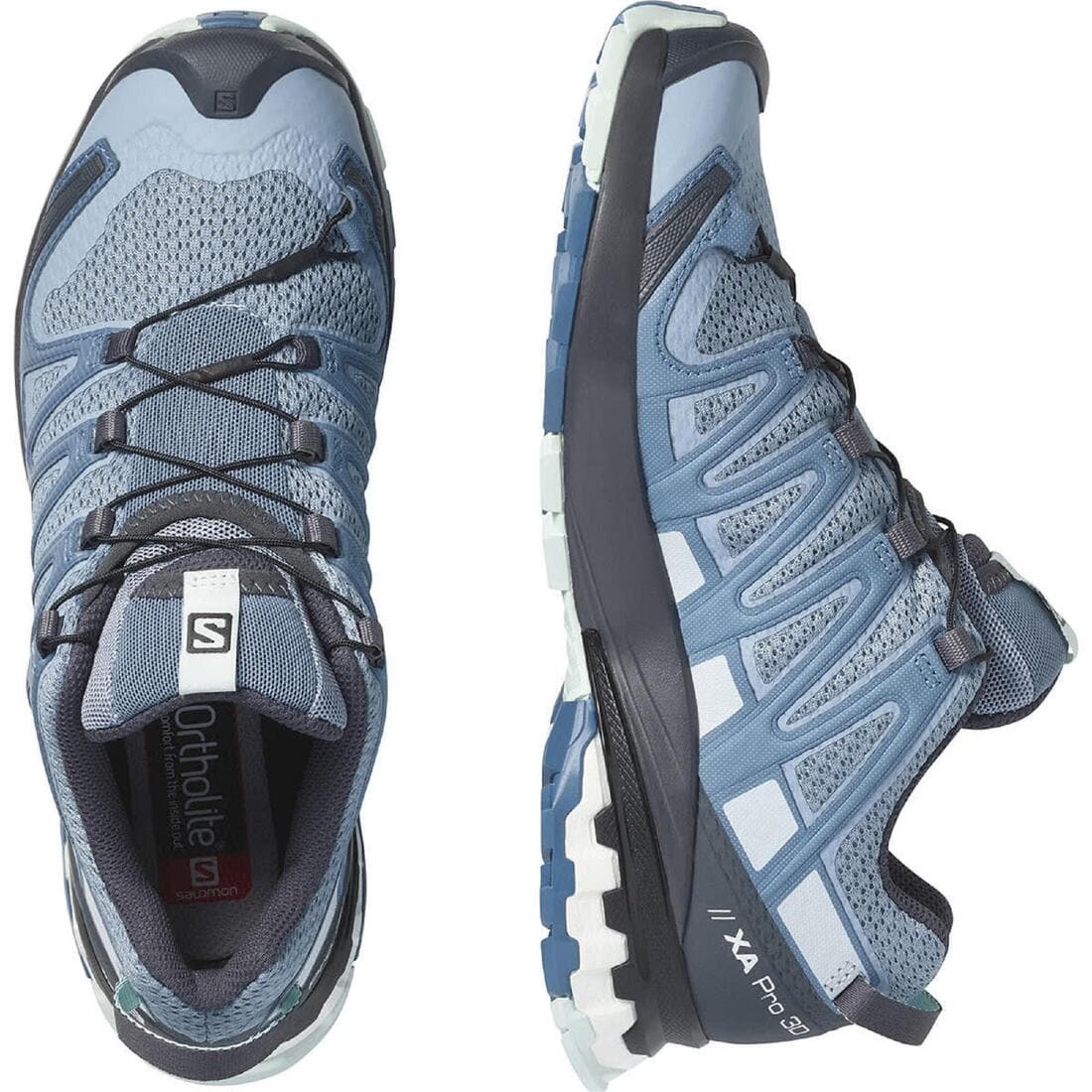 CHAUSSURE DE RANDONNEE MONTAGNE FEMME SALOMON XA PRO 3D V8 ASHLEY BLUE/EBONY/O