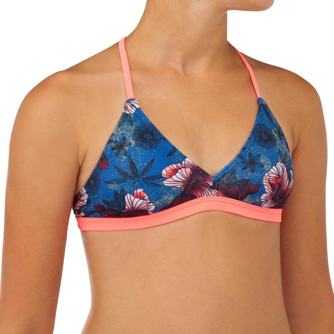 HAUT DE MAILLOT DE BAIN SURF FILLE TRIANGLE BETTY 500