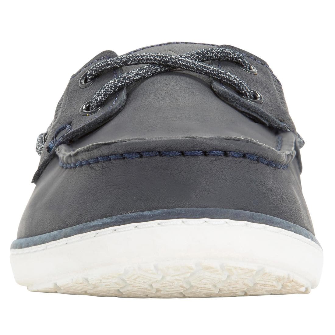 Chaussures bateau en cuir SAILING 500 femme Navy