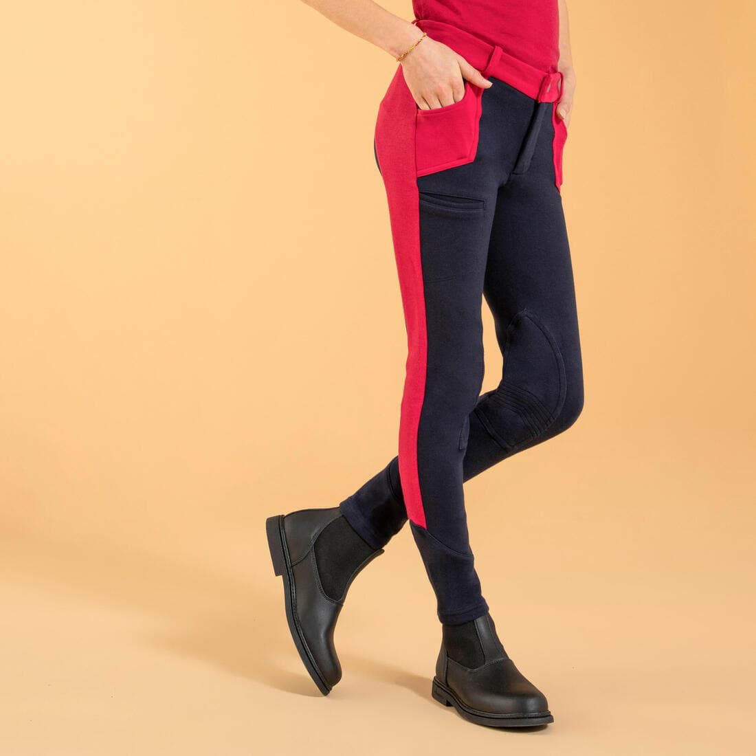 Pantalon équitation  Enfant - 120 marine et