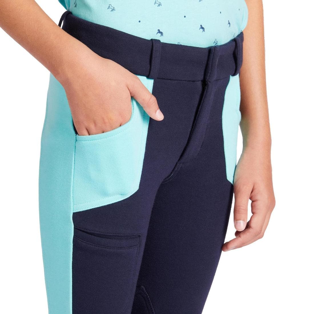 Pantalon équitation  Enfant - 120 marine et