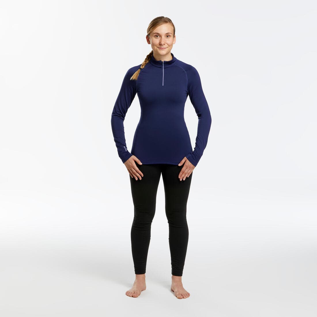 Sous-vêtement thermique de ski Femme BL 500 1/2 zip haut