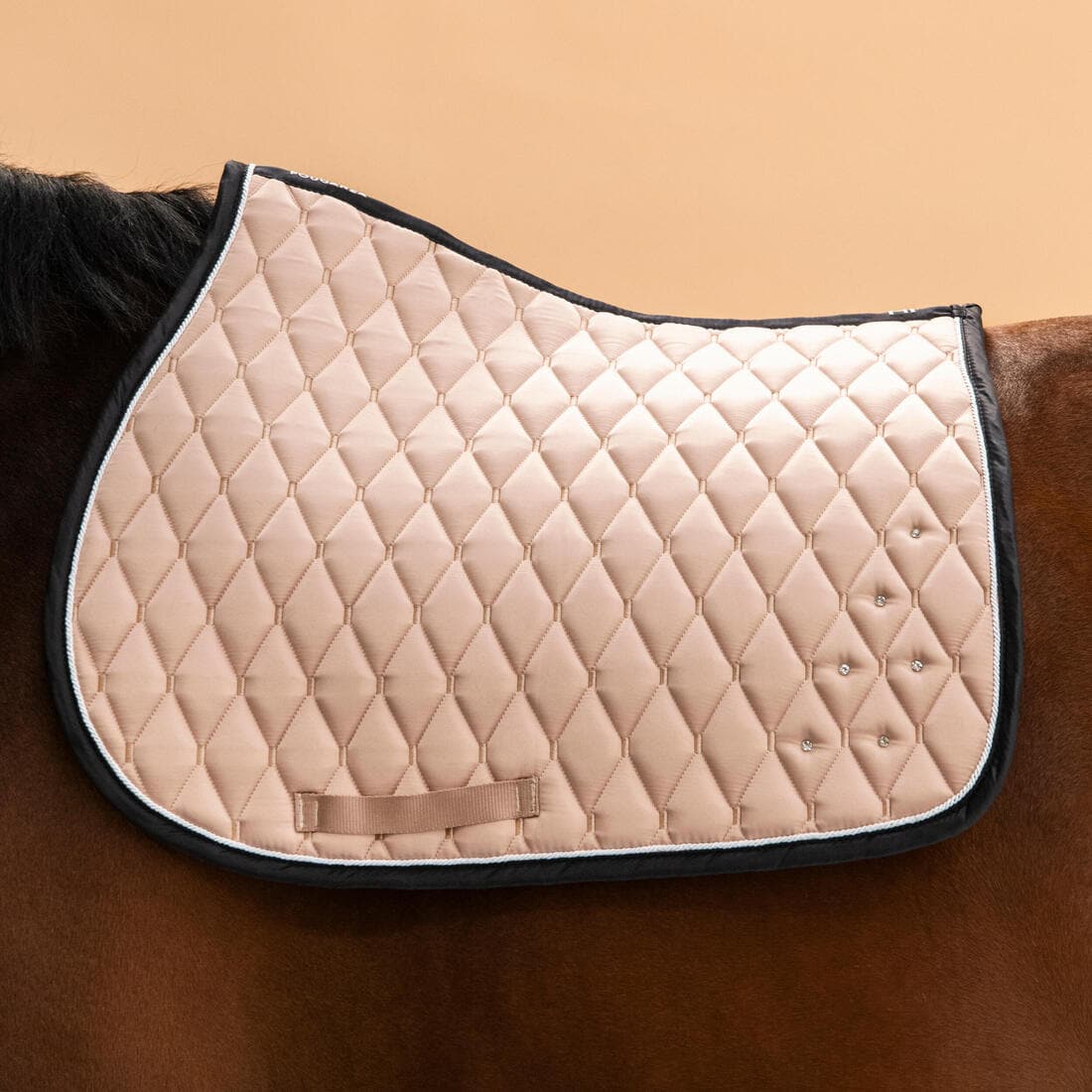 Tapis de selle équitation strass Cheval et Poney - 500 marine