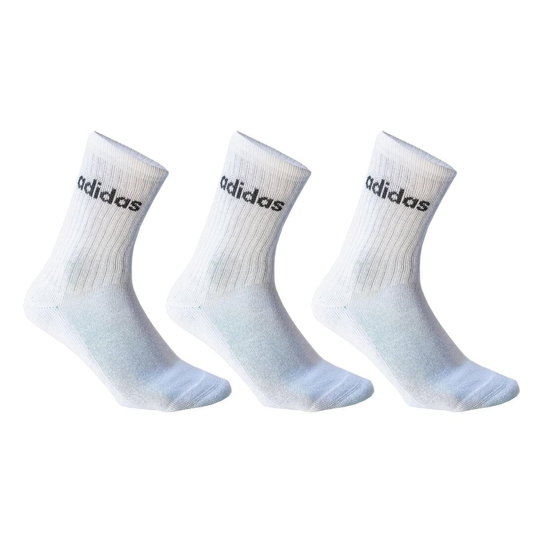 CHAUSSETTES DE SPORT HAUTES ADIDAS BLANC LOT DE 3