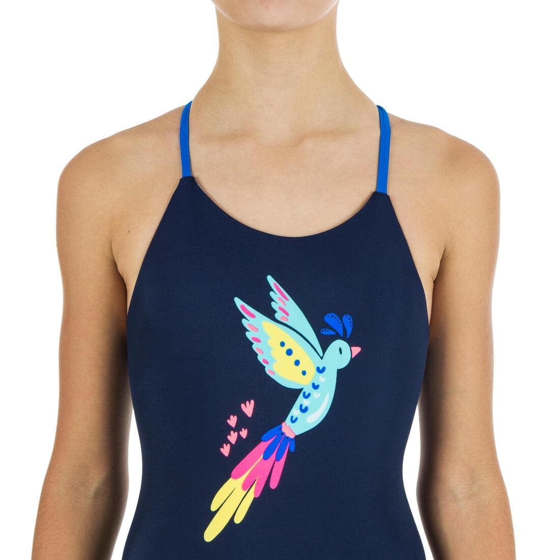 Maillot de bain de natation 1 pièce fille Lila Bird marine