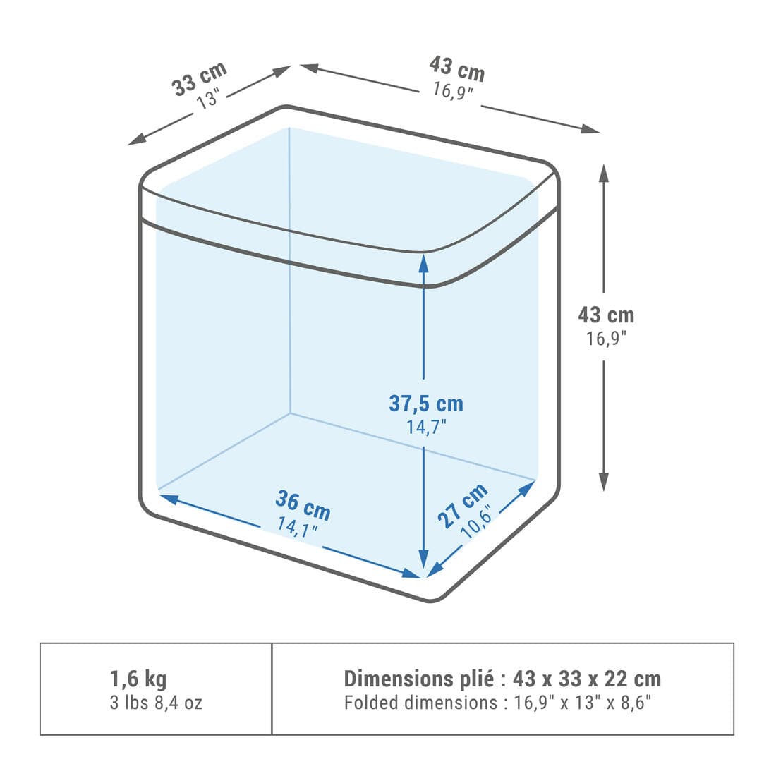 Glacière 500 Fresh 35 litres de camping - conservation au frais 17 heures