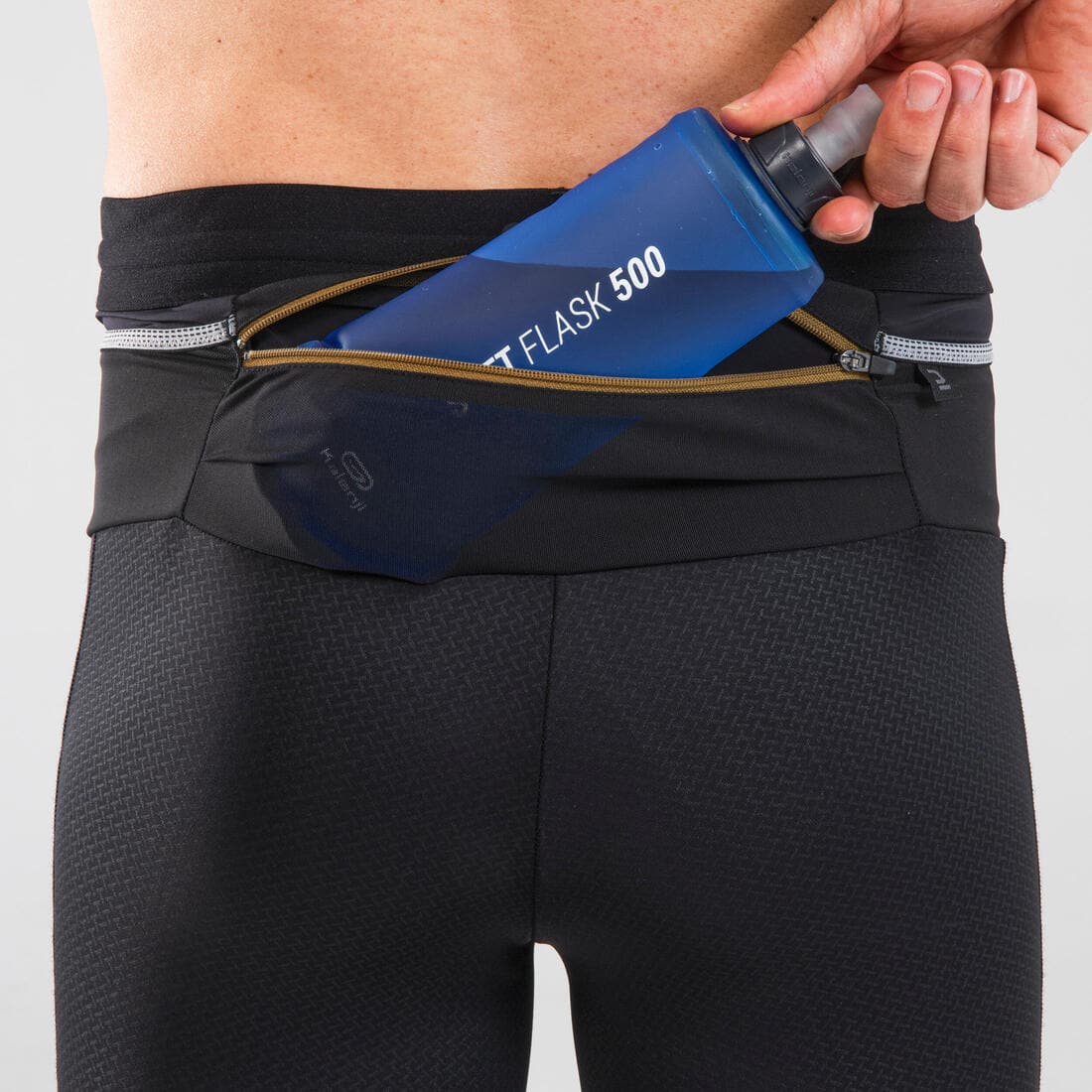 Collant de running & trail running Homme - KIPRUN Run 900 Ceinture portage Noir