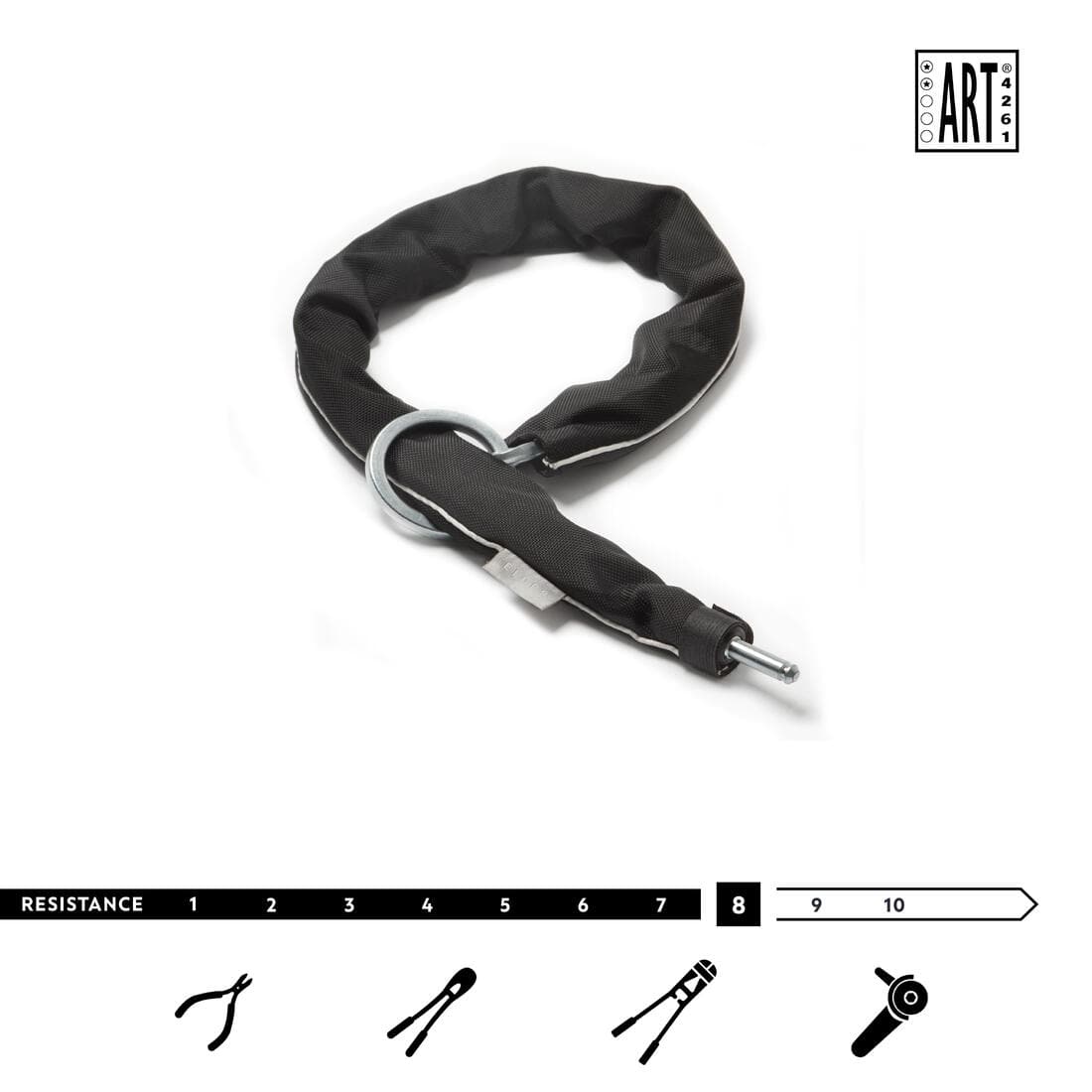 Antivol vélo Chaîne complémentaire certifié ART 2 PLUG-IN CHAIN 920