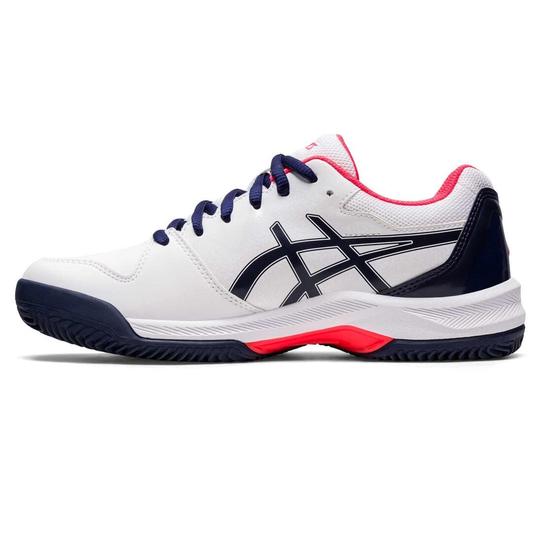 CHAUSSURE DE TENNIS FEMME ASICS GEL DEDICATE TERRE BATTUE BLANC MARINE