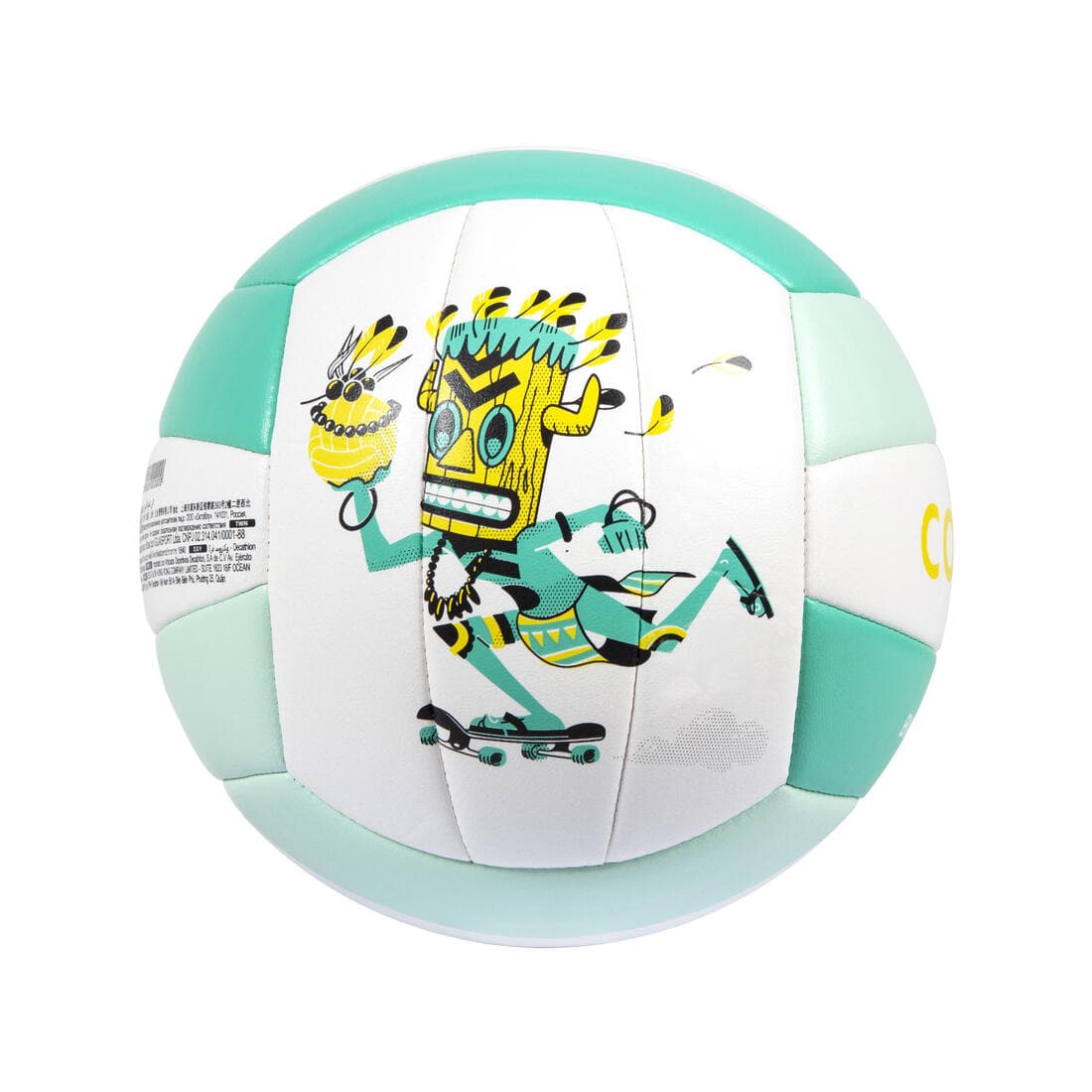 Ballon de Beach volley 100 Classic cousu Taille 3 Junior Vert Totem