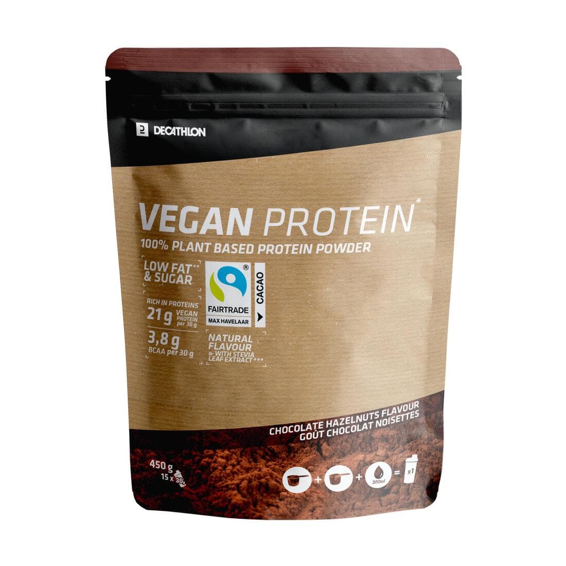 Proteine vegan chocolat noisettes 450g