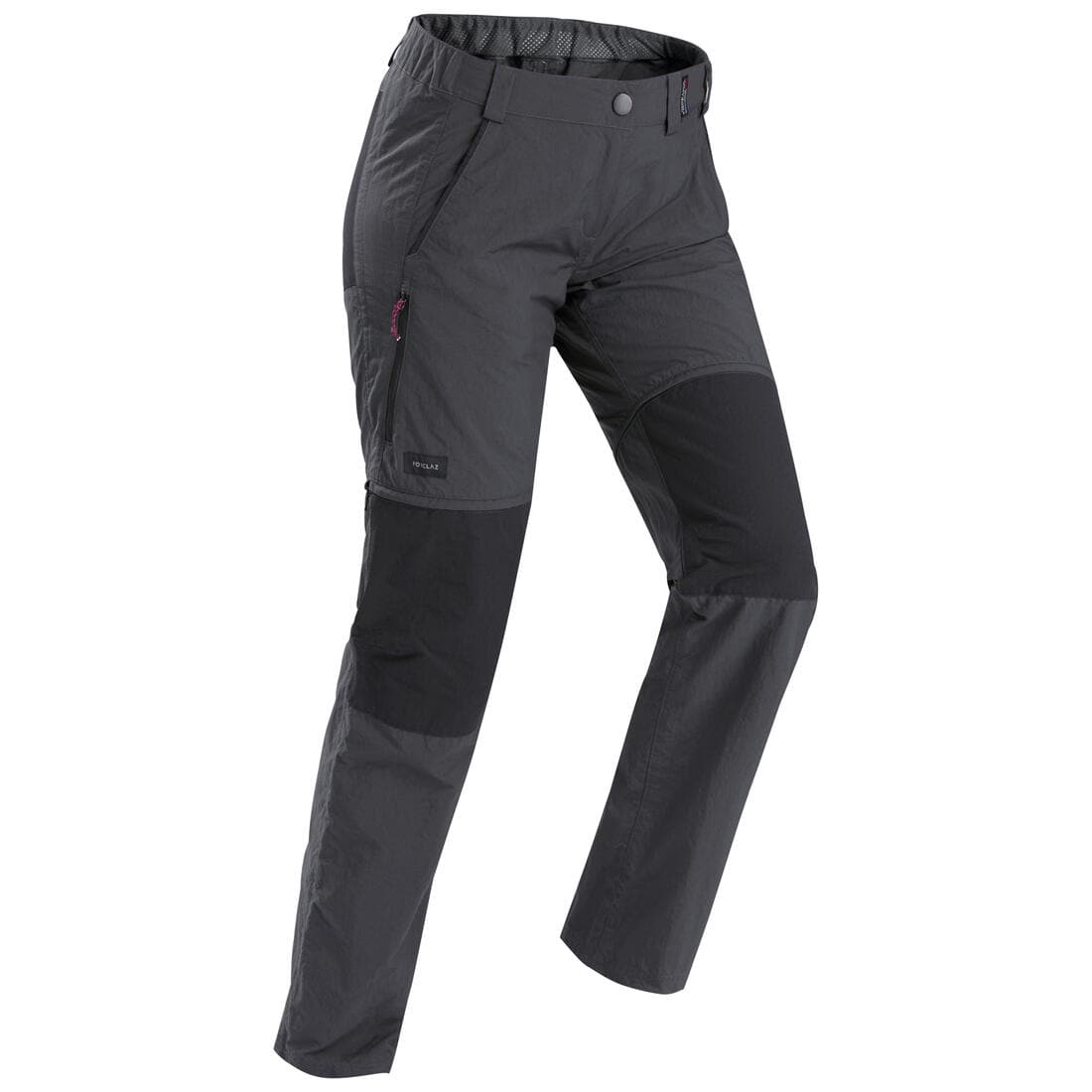 Pantalon modulable 2 en 1 de trek montagne - MT100 Gris femme