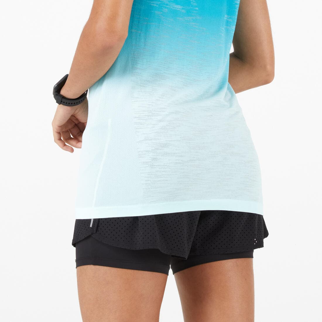 Short 2 en 1 running respirant femme - KIPRUN Run 500 Confort