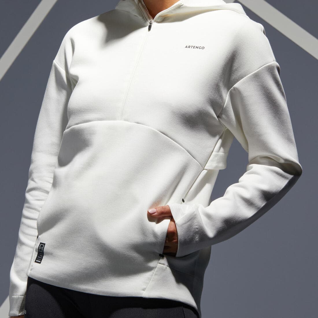 Sweat tennis à capuche demi zip dry soft - Dry 900