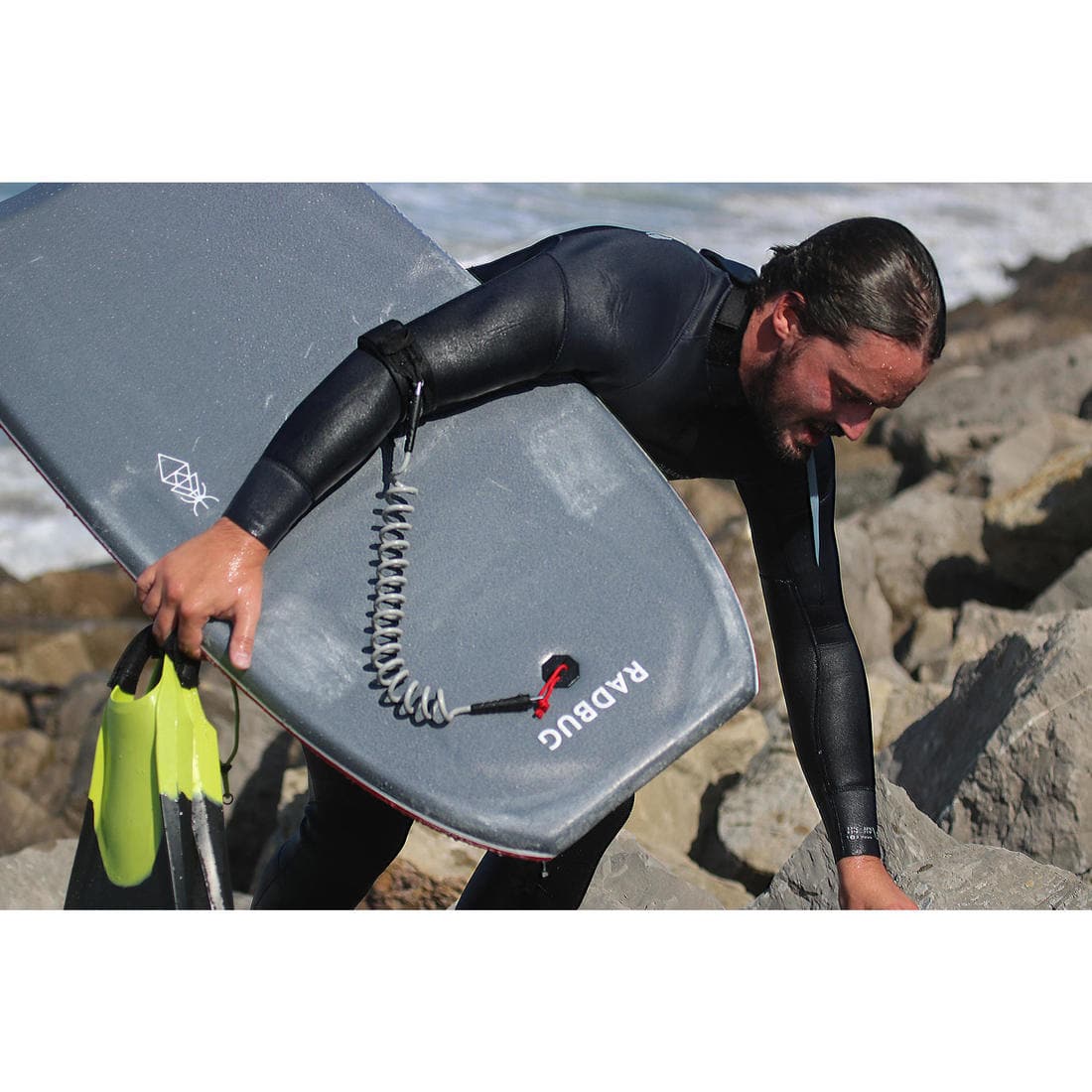 Plug leash bodyboard plat à visser