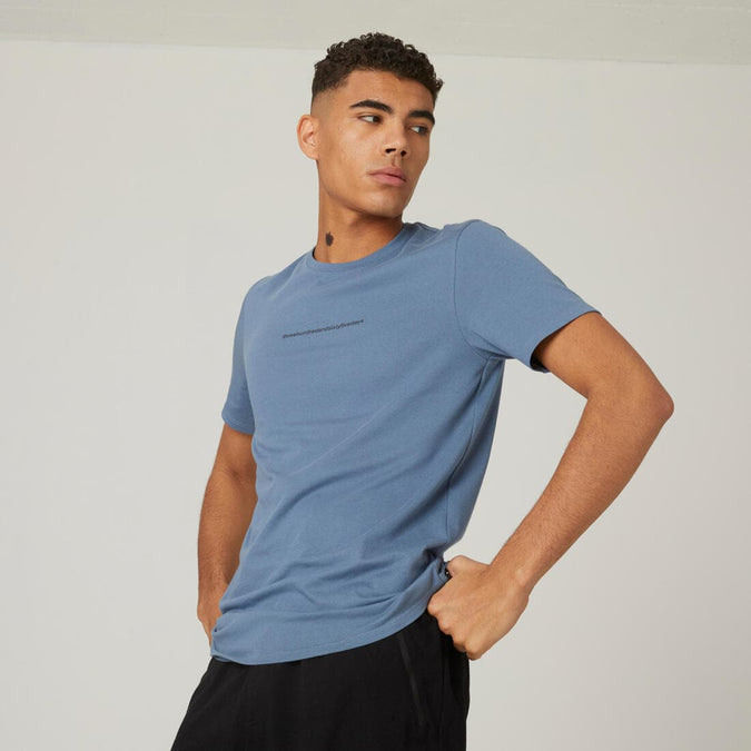 





T-shirt fitness manches courtes slim coton col rond homme noir à motifs, photo 1 of 5