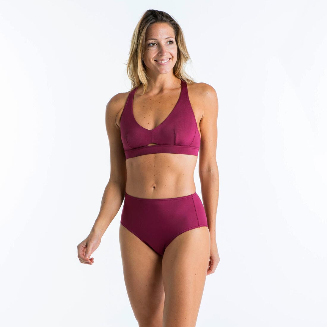 Bas de maillot de bain de surf femme taille haute ROMI