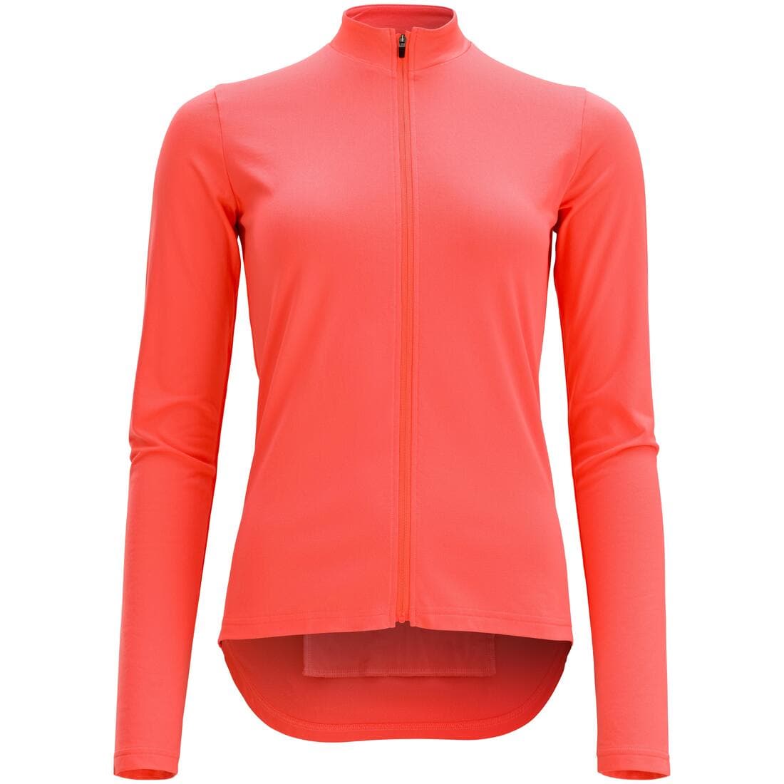 Maillot manches longues vélo route femme 100 corail