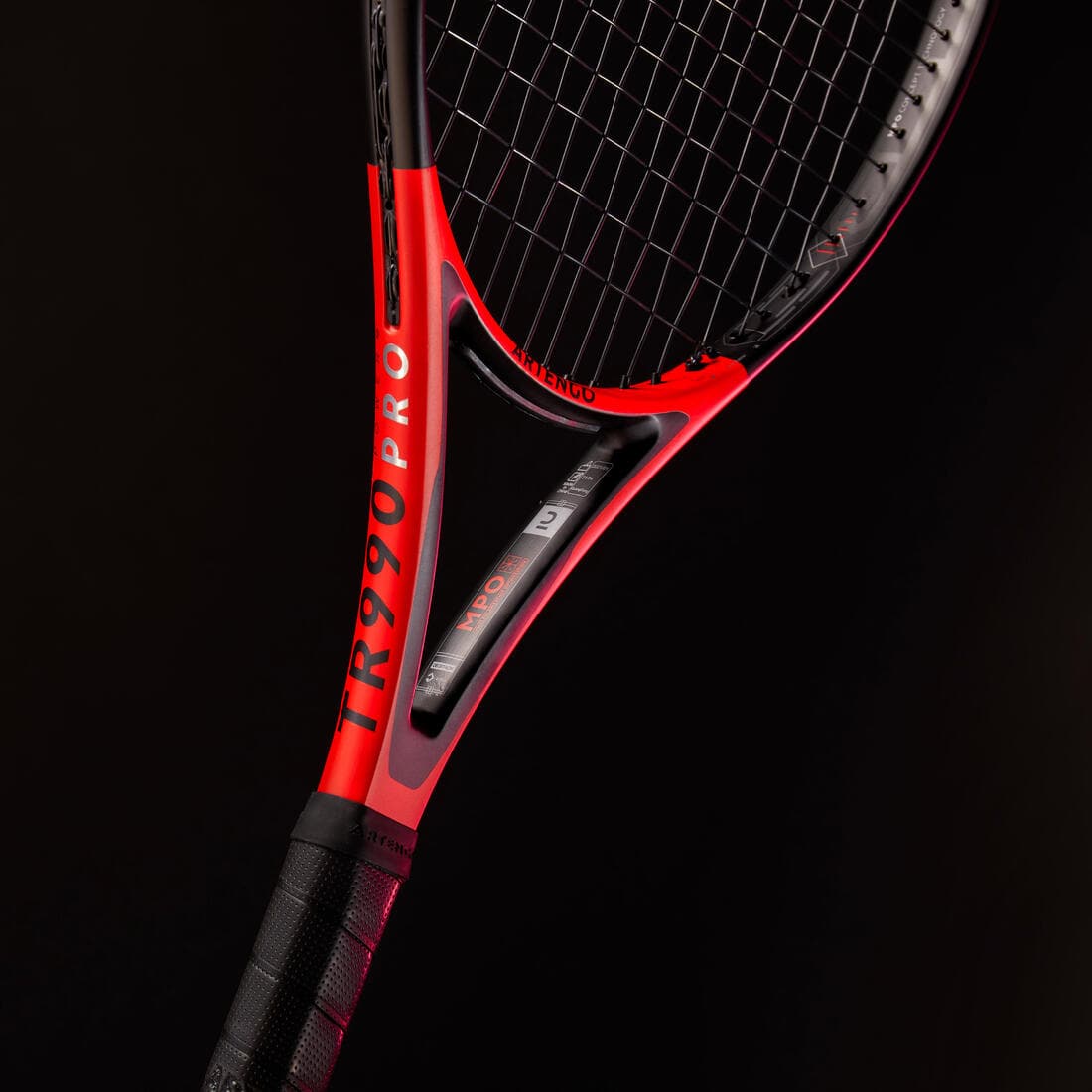 Raquette de tennis adulte - ARTENGO TR990 POWER PRO Rouge Noir 300g