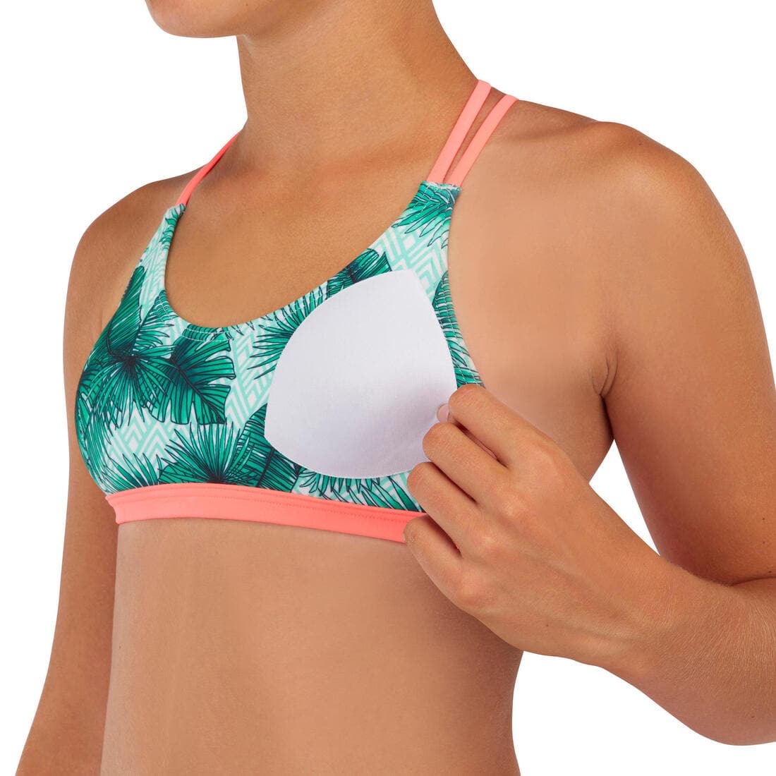 HAUT DE MAILLOT DE BAIN SURF FILLE BRASSIÈRE BONDI 500