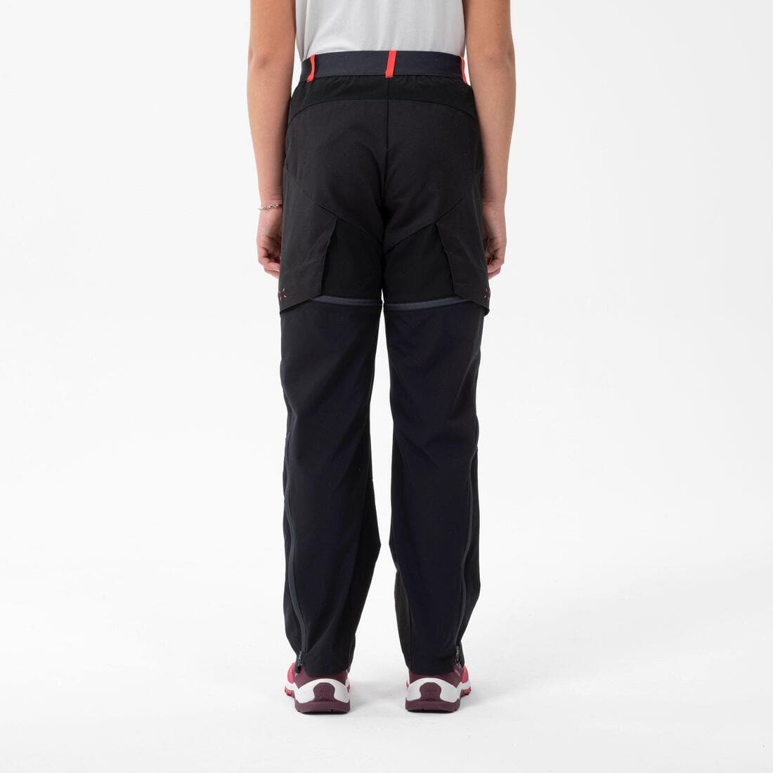 Pantalon de randonnée modulable enfant MH500 framboise 7-15 ans