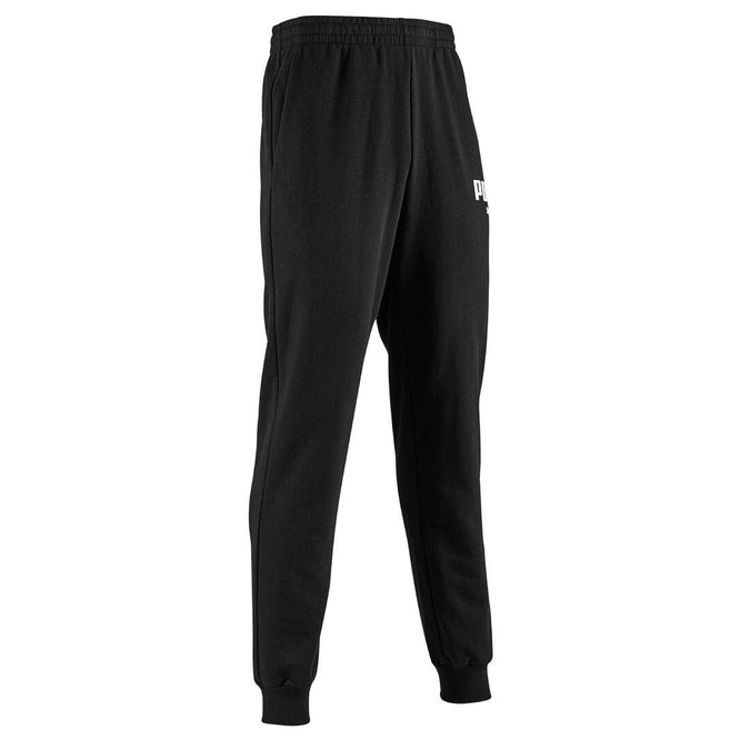 Pantalon jogging fitness homme coton majoritaire ajust non coupe