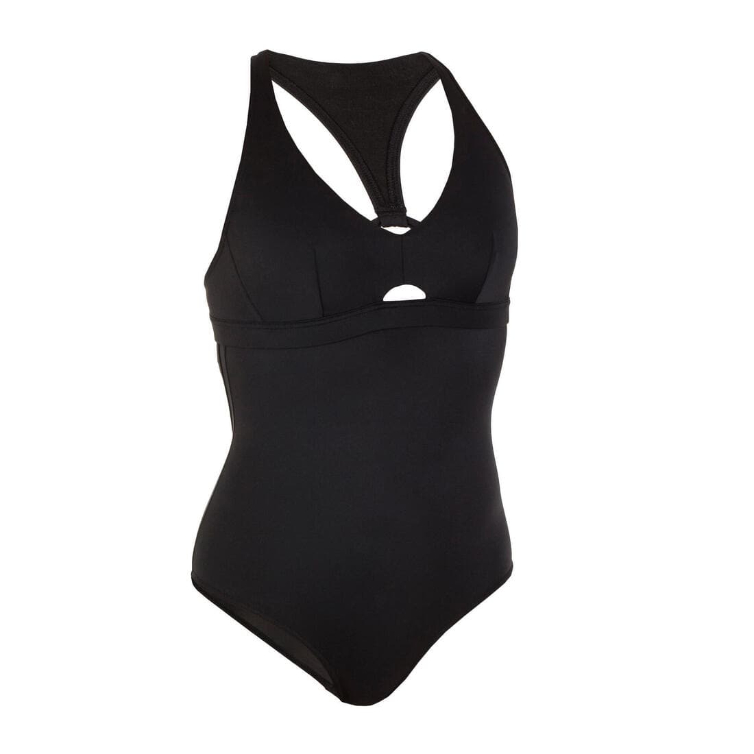 Maillot de bain  de surf 1 pièce AGATHA NOIR avec double réglage dos