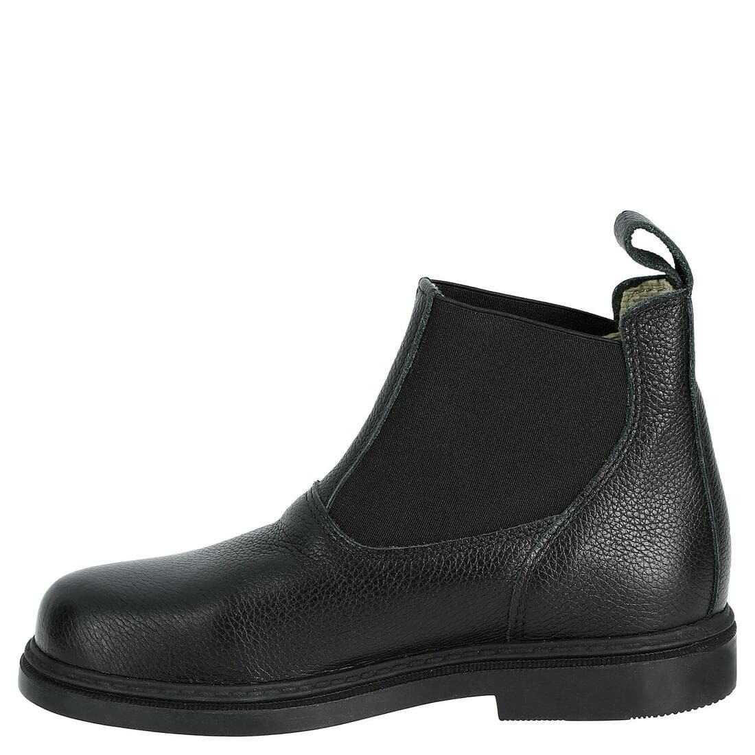 Boots équitation cuir Enfant - Classic noires