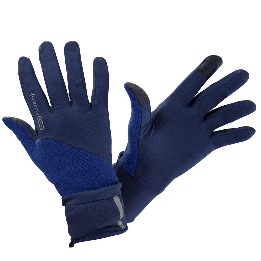 Gants de running avec moufle amovible - Evolutiv' bleu marine