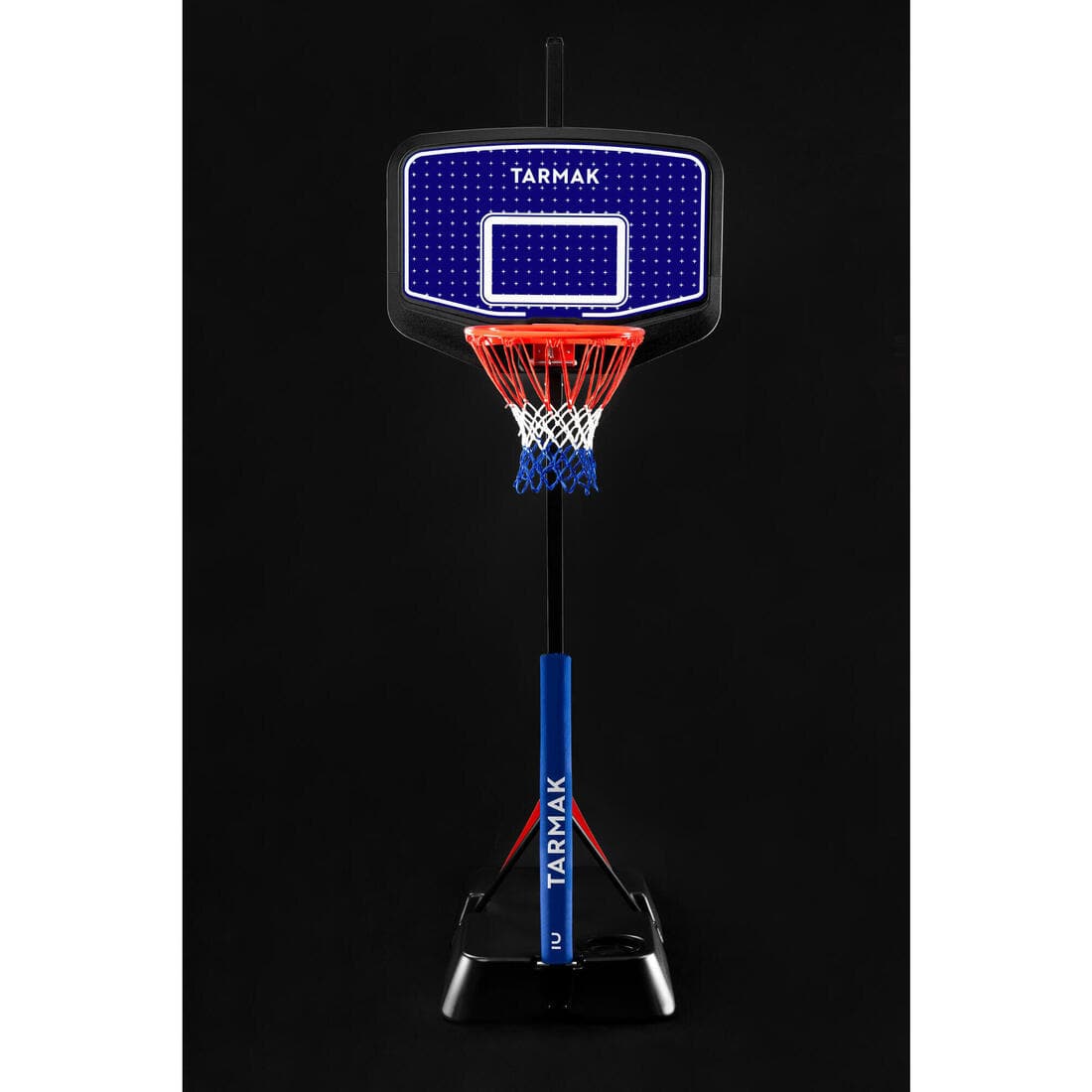 Panier de basket Enfant Dunk sur pied réglable 1,60m à 2,20m - K900 Bleu Noir