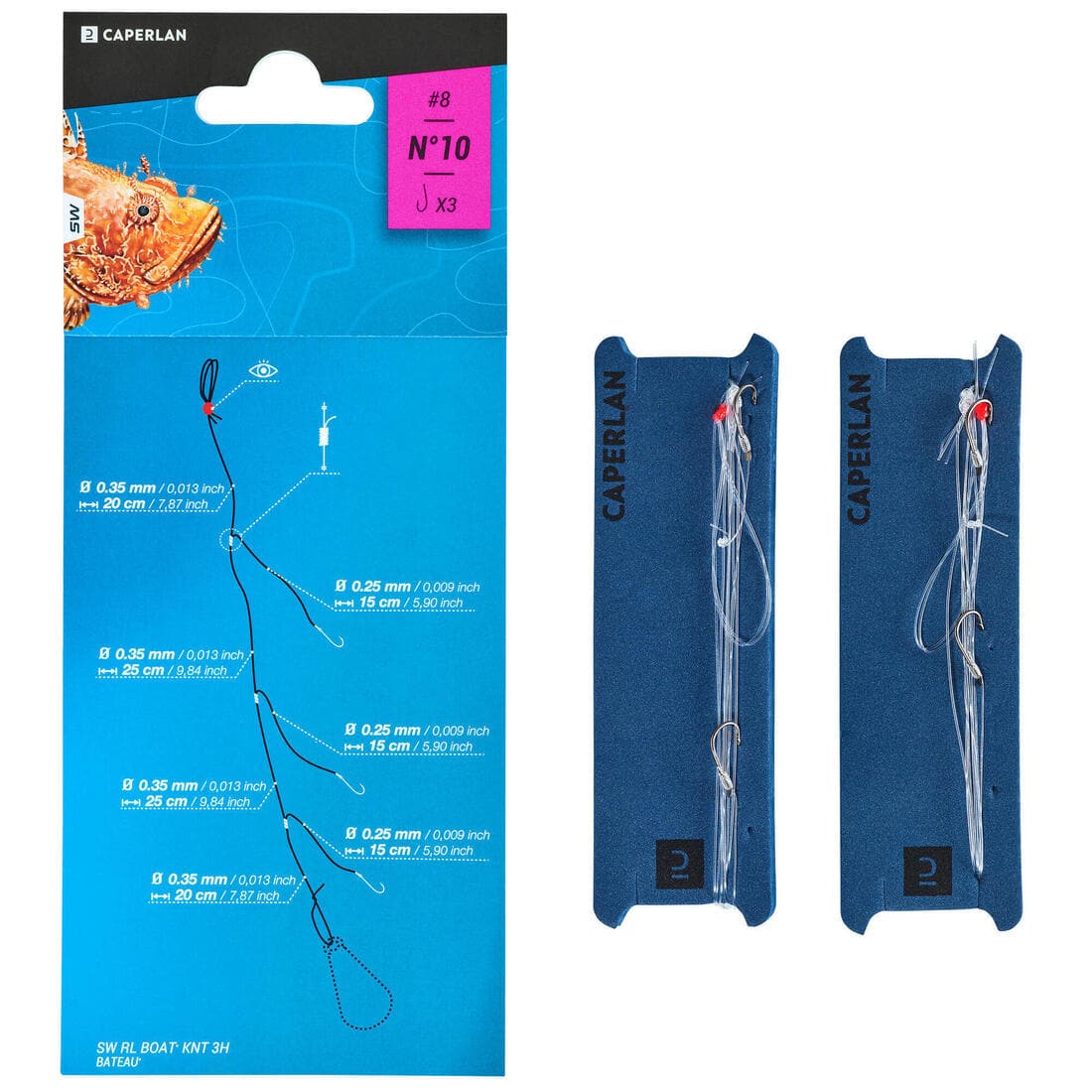 Lignes montées RL LEDGERING-1 3xH8 x2 pêche en mer