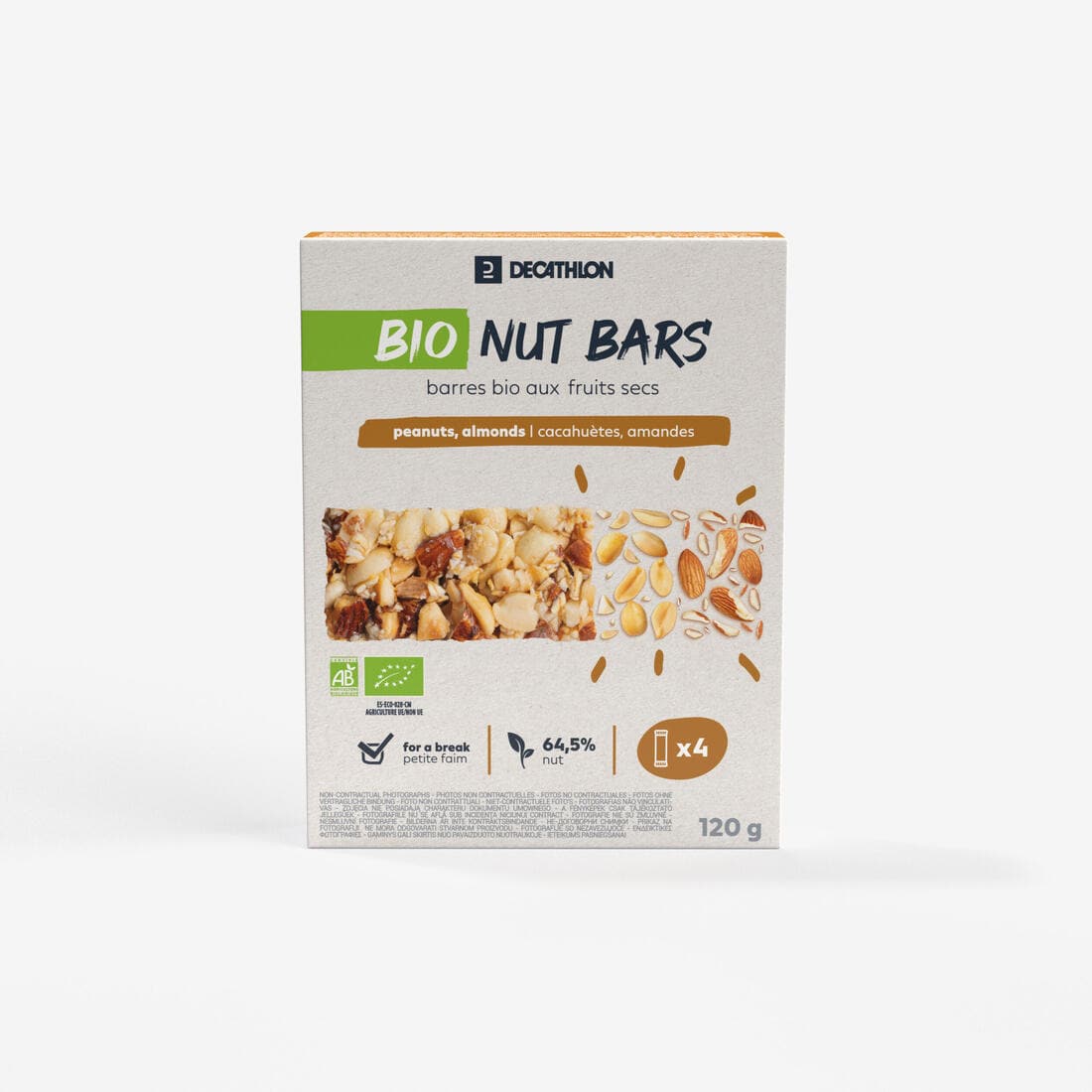 BARRES CACAHUÈTES ET AMANDES BIO x4