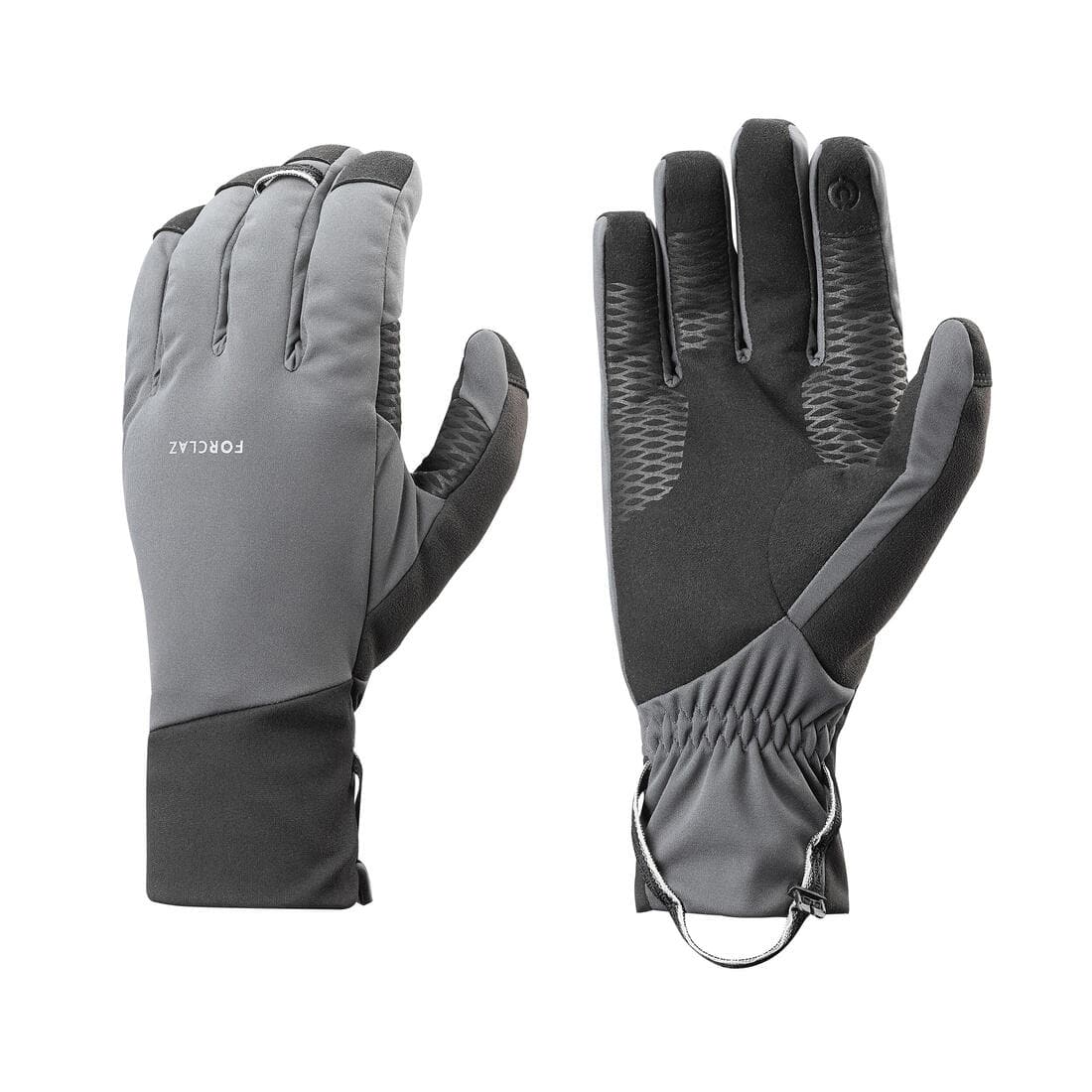 Gants tactiles coupe vent de trekking montagne - MT900 gris - adulte