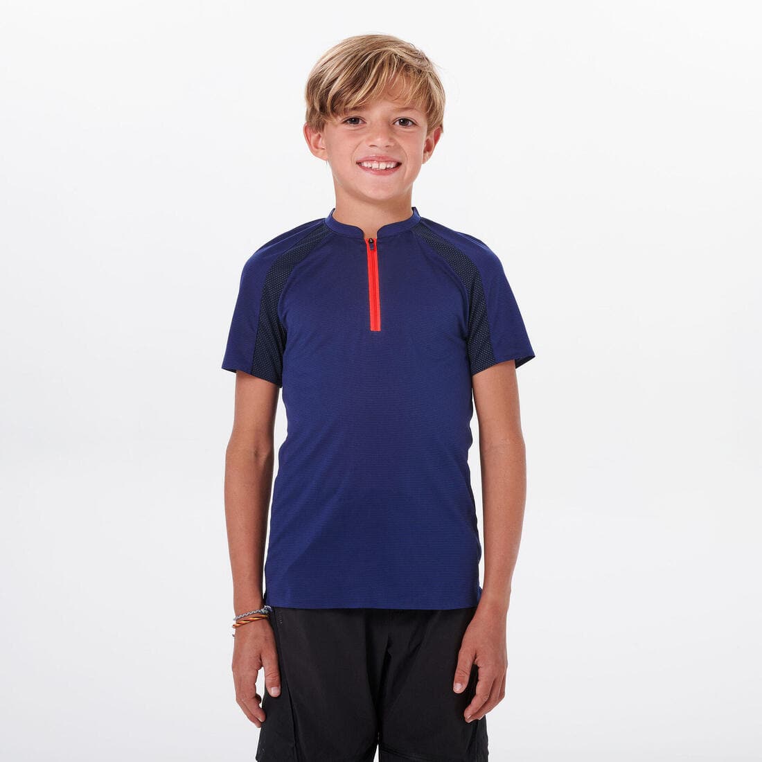 T SHIRT de randonnée enfant MH550 bleu 7-15 ans