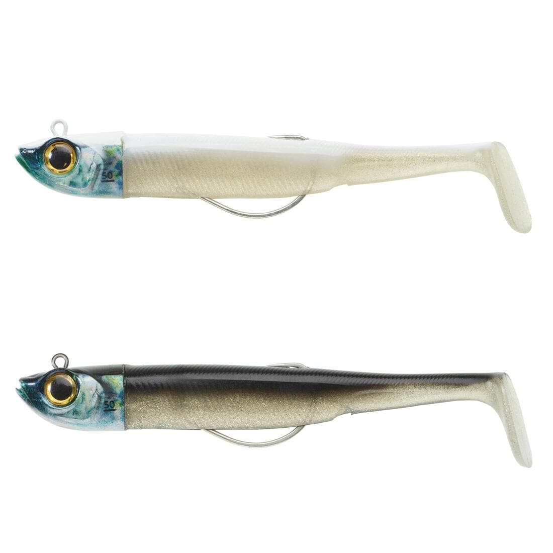 KIT leurres souples shad texan anchois ANCHO 120 12gr ayu en mer