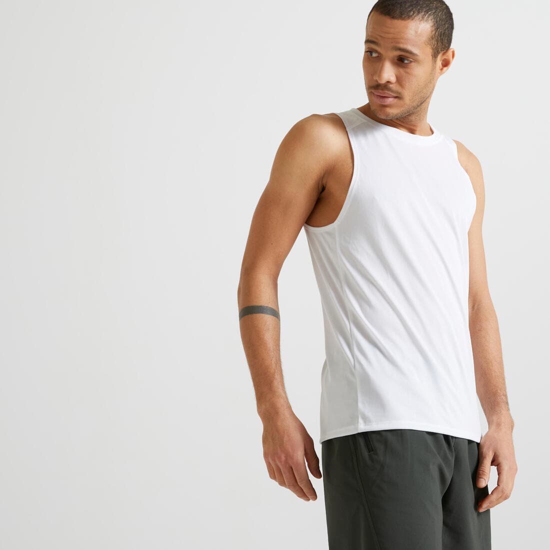 Débardeur de fitness essentiel respirant col rond homme