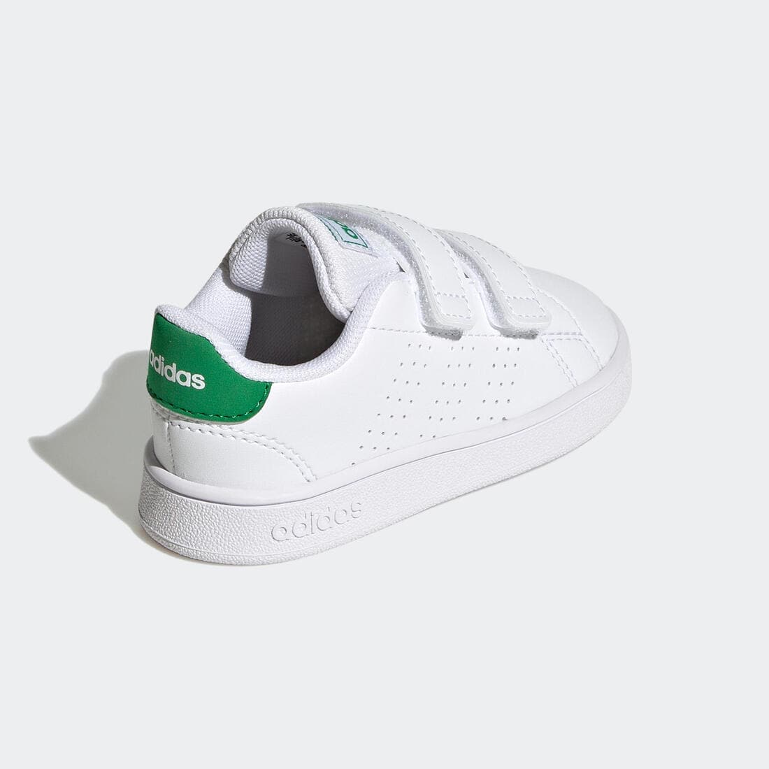 Baskets à scratch bébé - ADIDAS ADVANTAGE blanc/vert