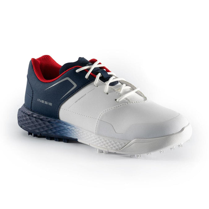 





Chaussures golf grip waterproof enfant - MW500 blanc et bleu, photo 1 of 7