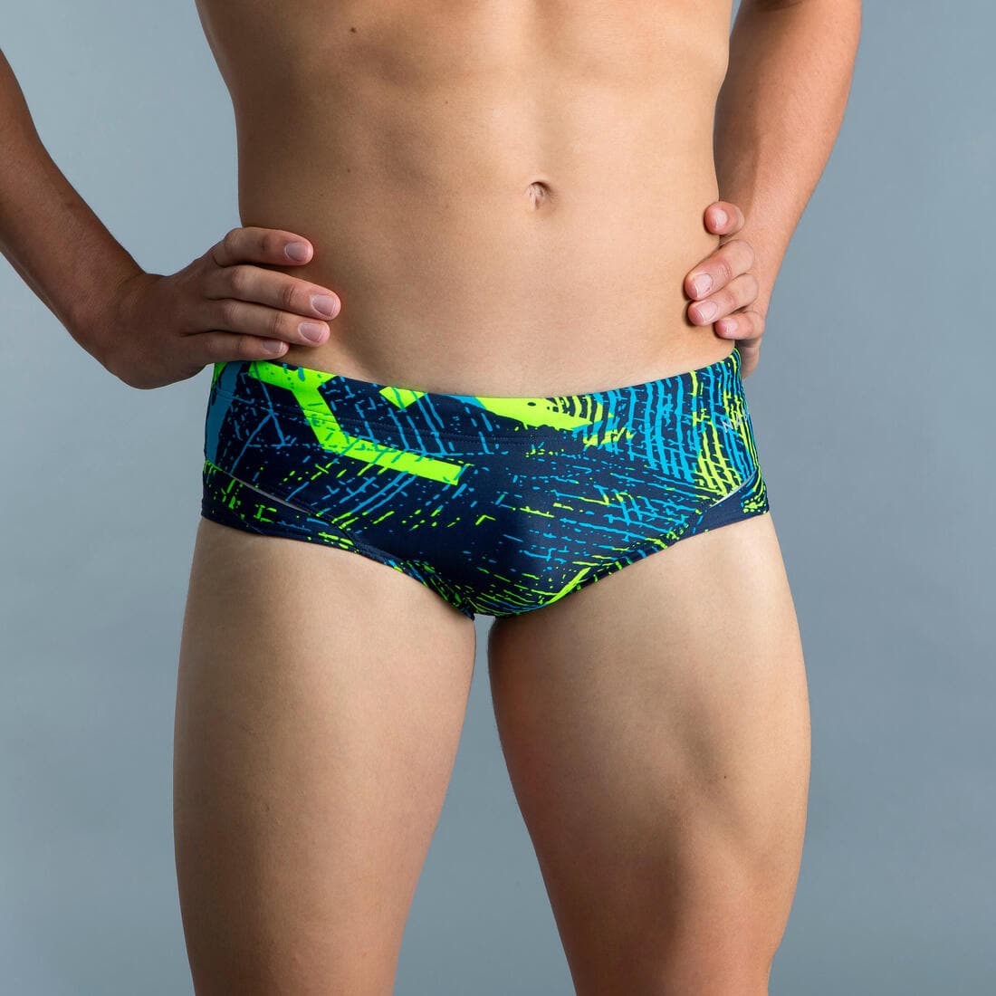 Maillot de bain natation homme bandeau  900 koli vert