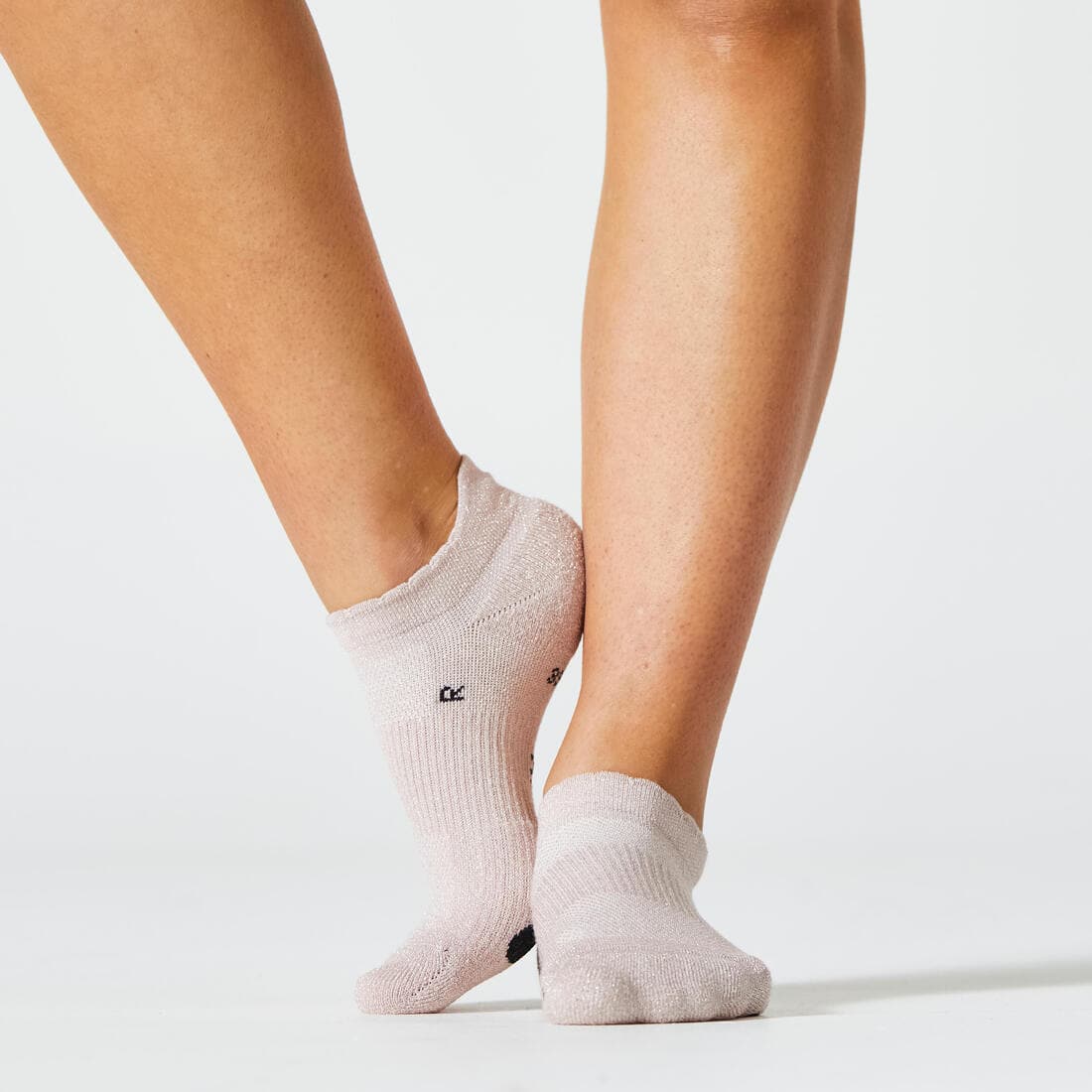 Chaussettes invisibles de fitness à effet pailleté