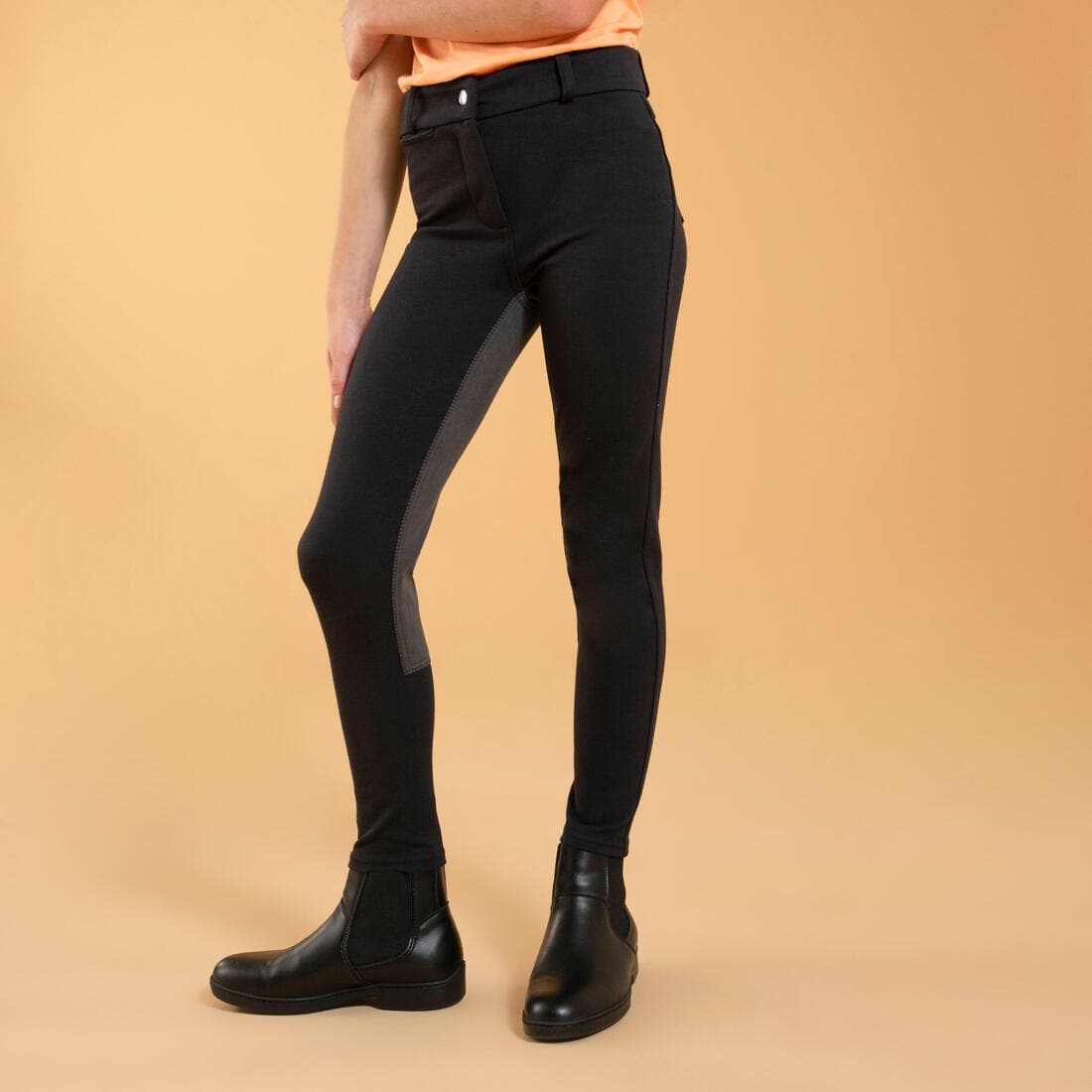 Pantalon équitation fond de peau Enfant - 180 noir